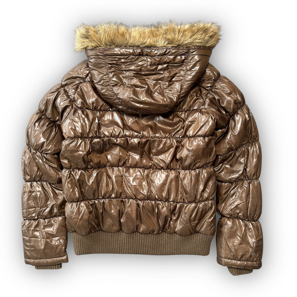 Brown Japanese Fur Puffer Coat (L)