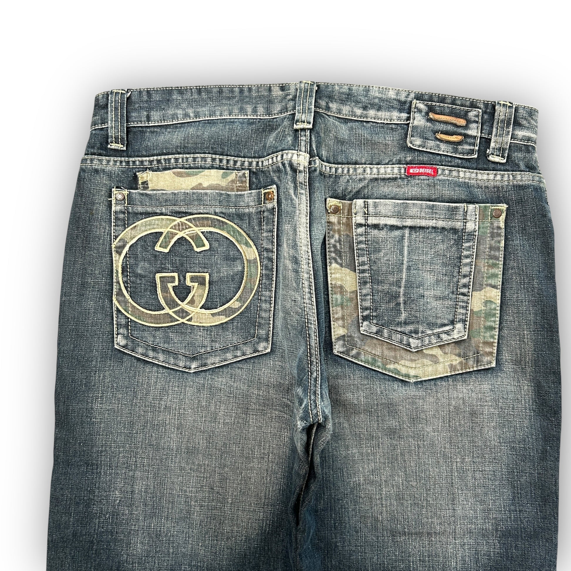 00s Diesel "GG" Embroidered Jeans (38")
