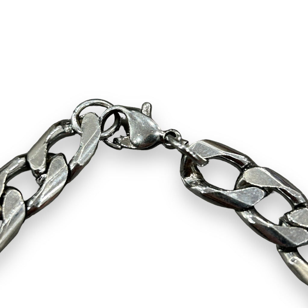 Chunky Silver Link Bracelet (9")