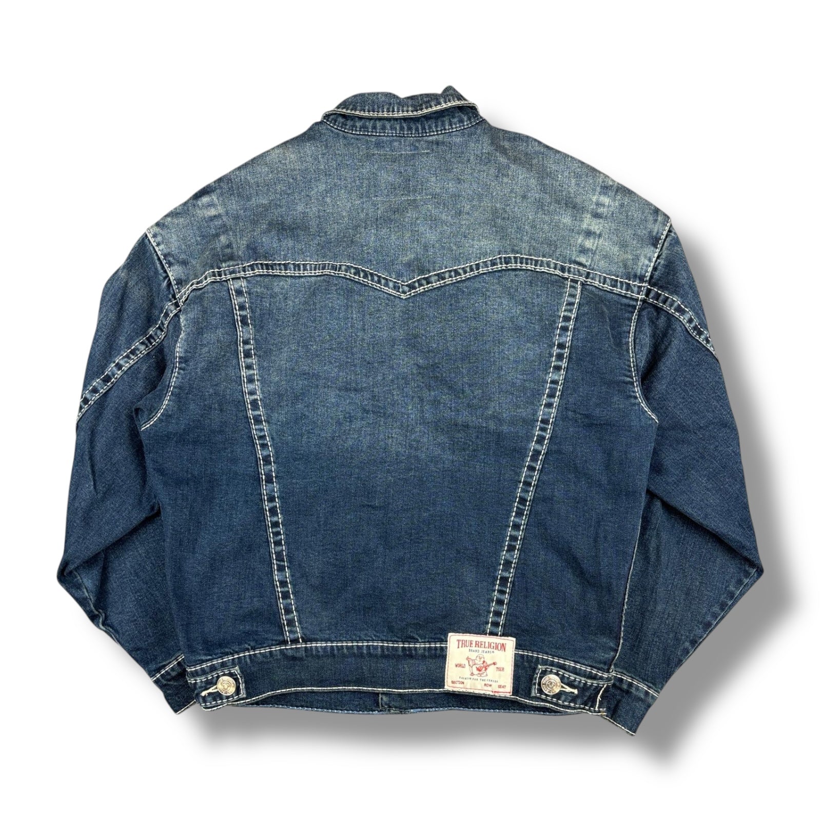 True Religion Contrast Stitch Denim Jacket (XS)