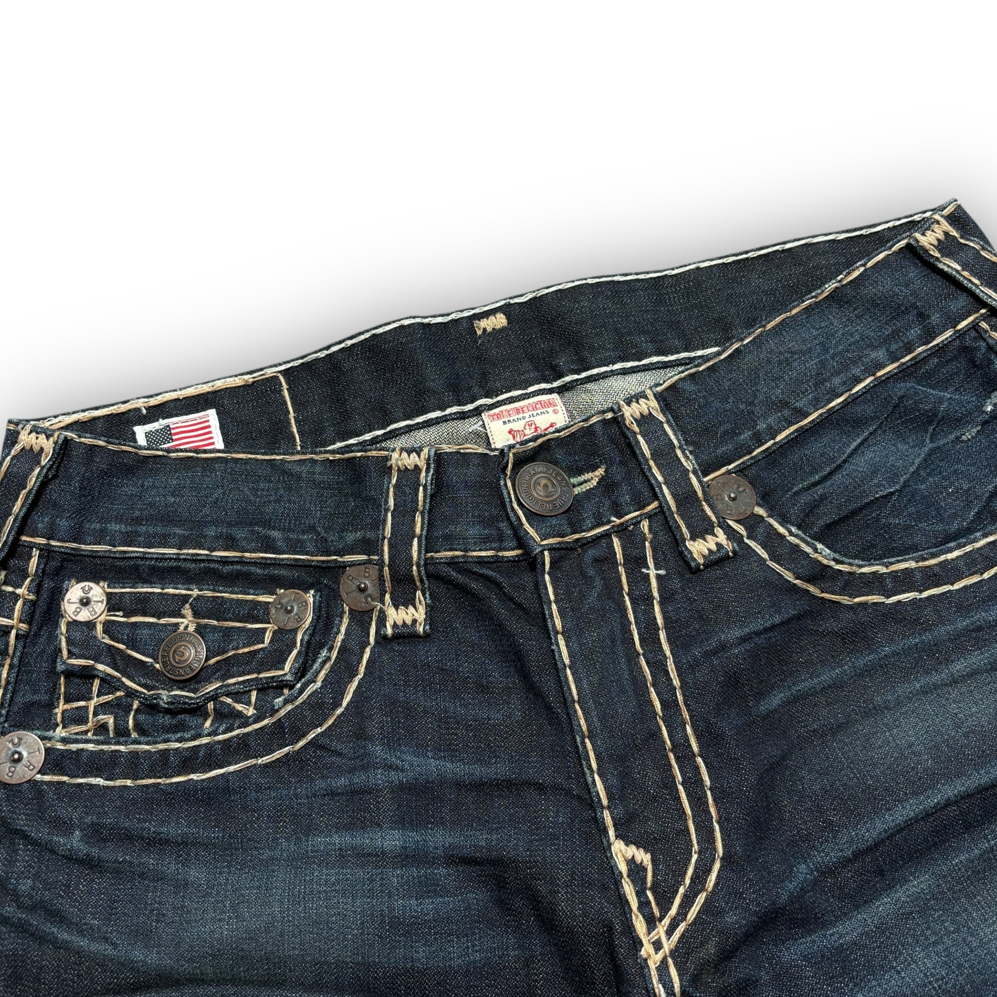 True Religion Contrast Stitch Jeans (32")