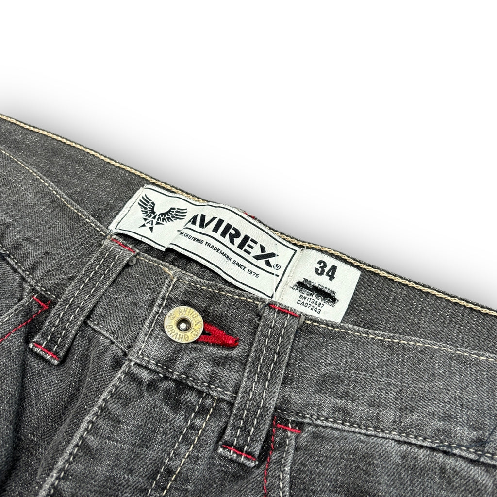 90s Grey Avirex Jorts (34")