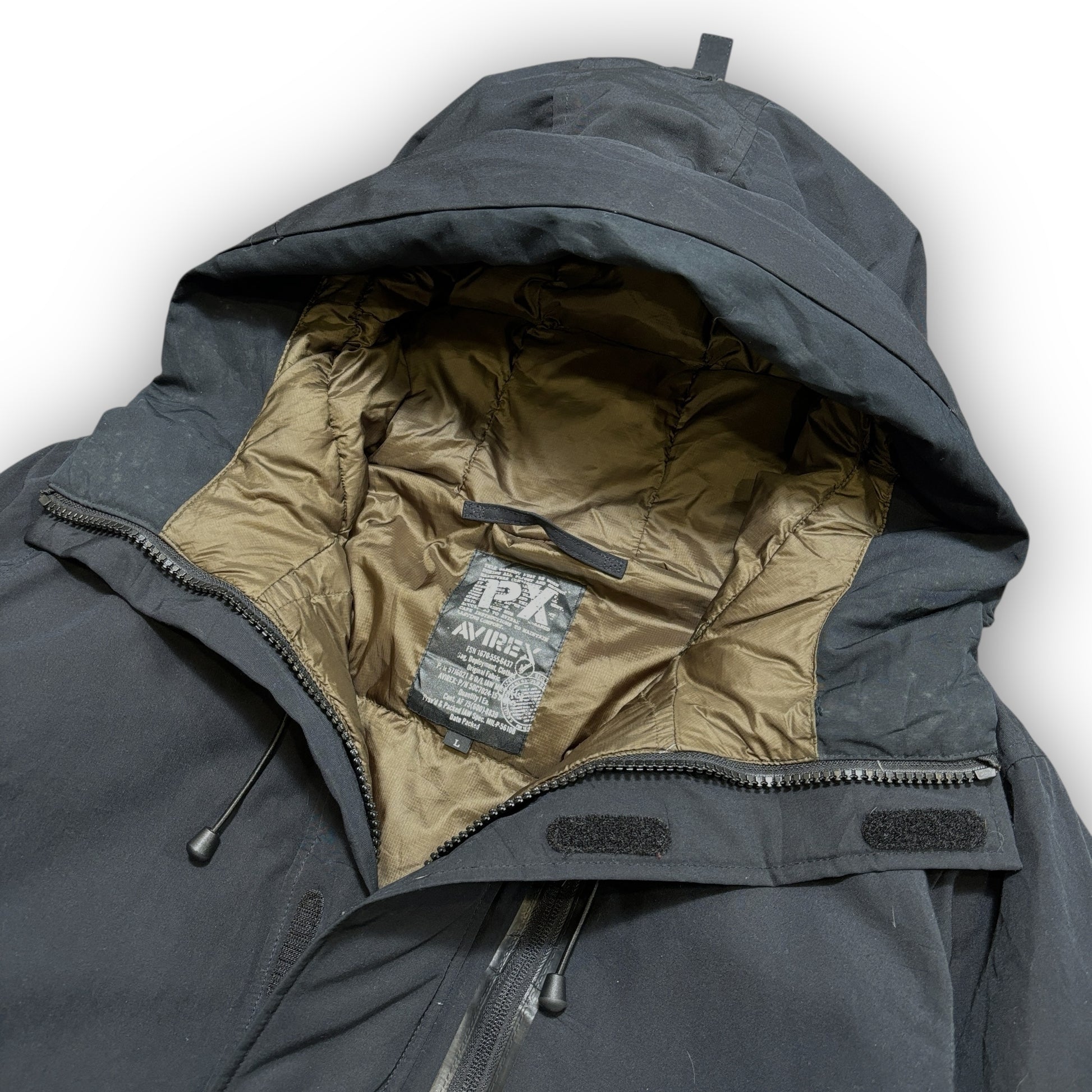 Black Avirex Padded Puffer Coat (L)