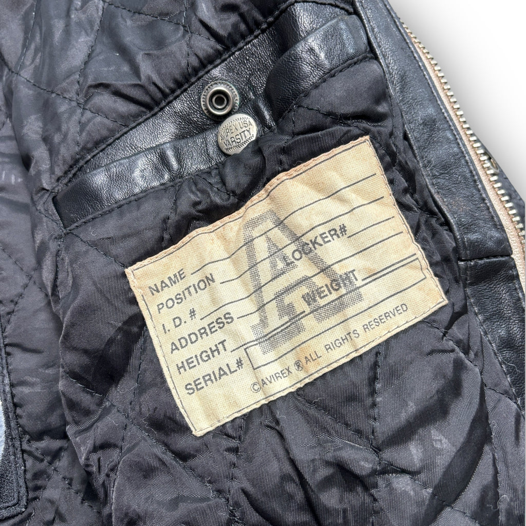 1990 Avirex Ice Tigers Leather Jacket (L)