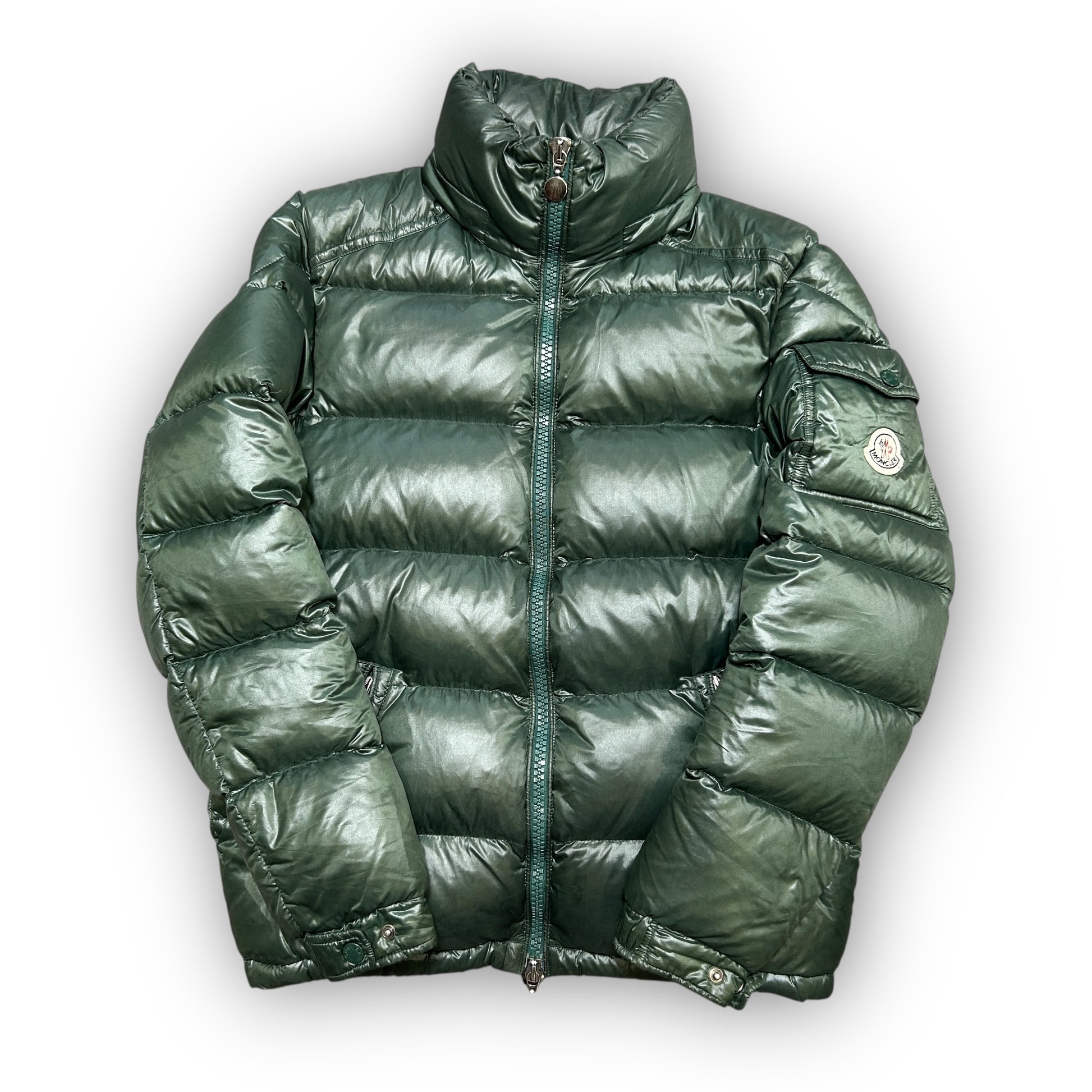 Green Moncler Maya Puffer Coat (S)