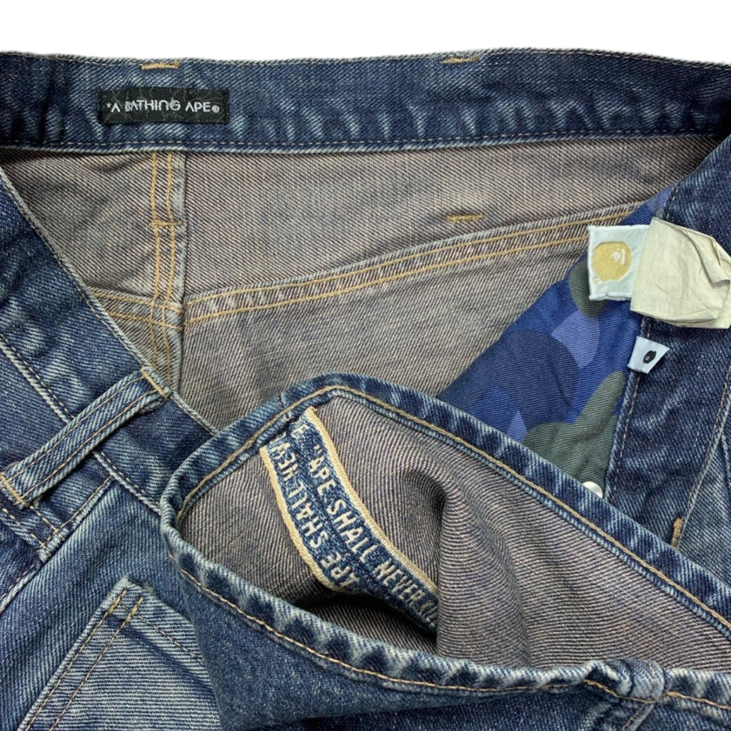 Authentic Bape Red Camo Twinsta Selvedge Jeans (34")