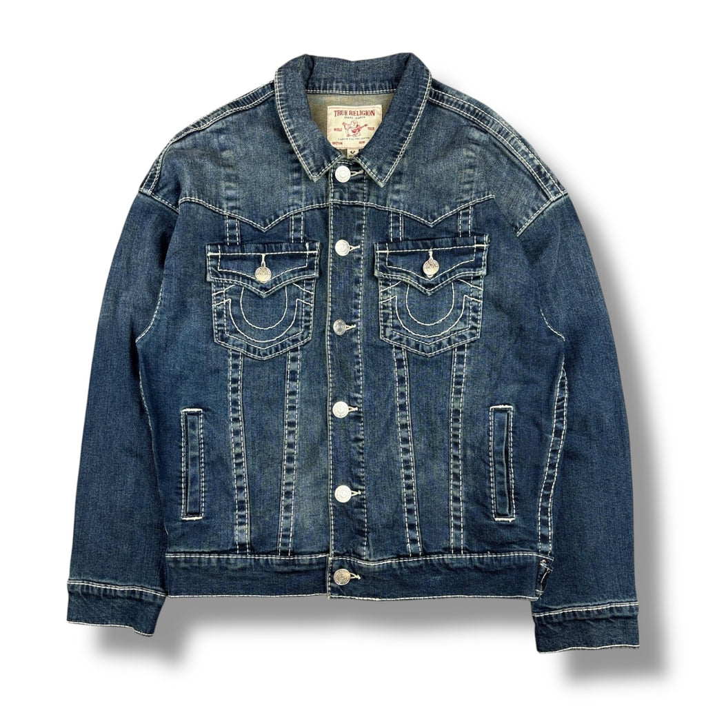 True Religion Contrast Stitch Denim Jacket (XS)