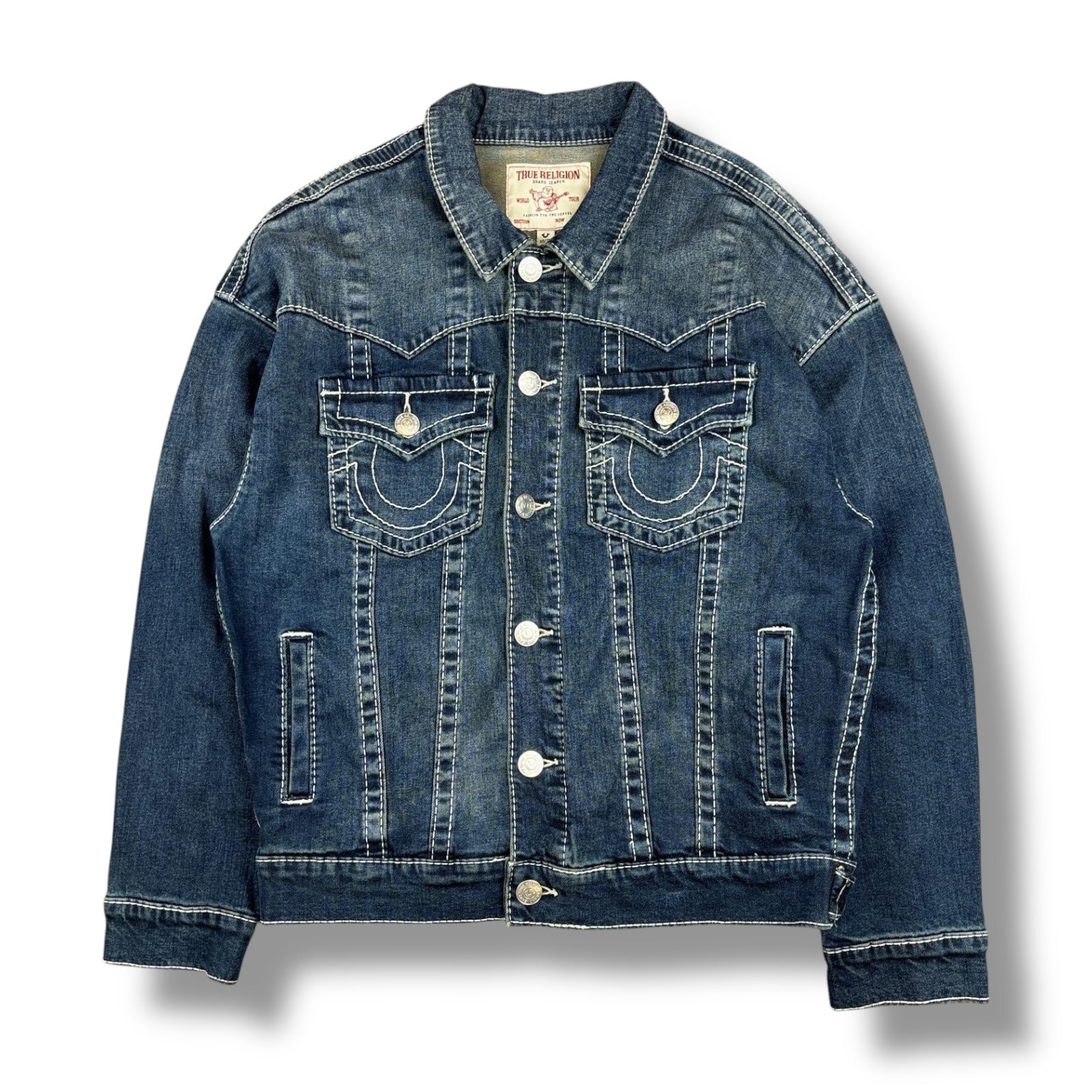 True Religion Contrast Stitch Denim Jacket (XS)