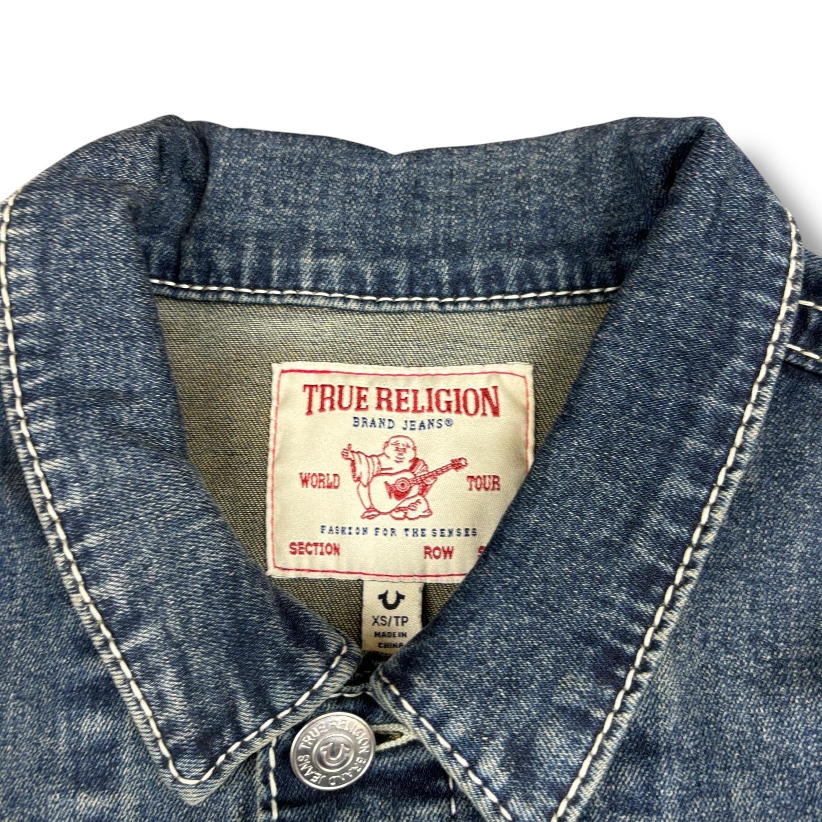 True Religion Contrast Stitch Denim Jacket (XS)