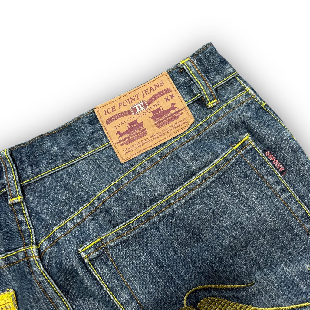 Vintage Icepoint Graphic Baggy Jeans (34")