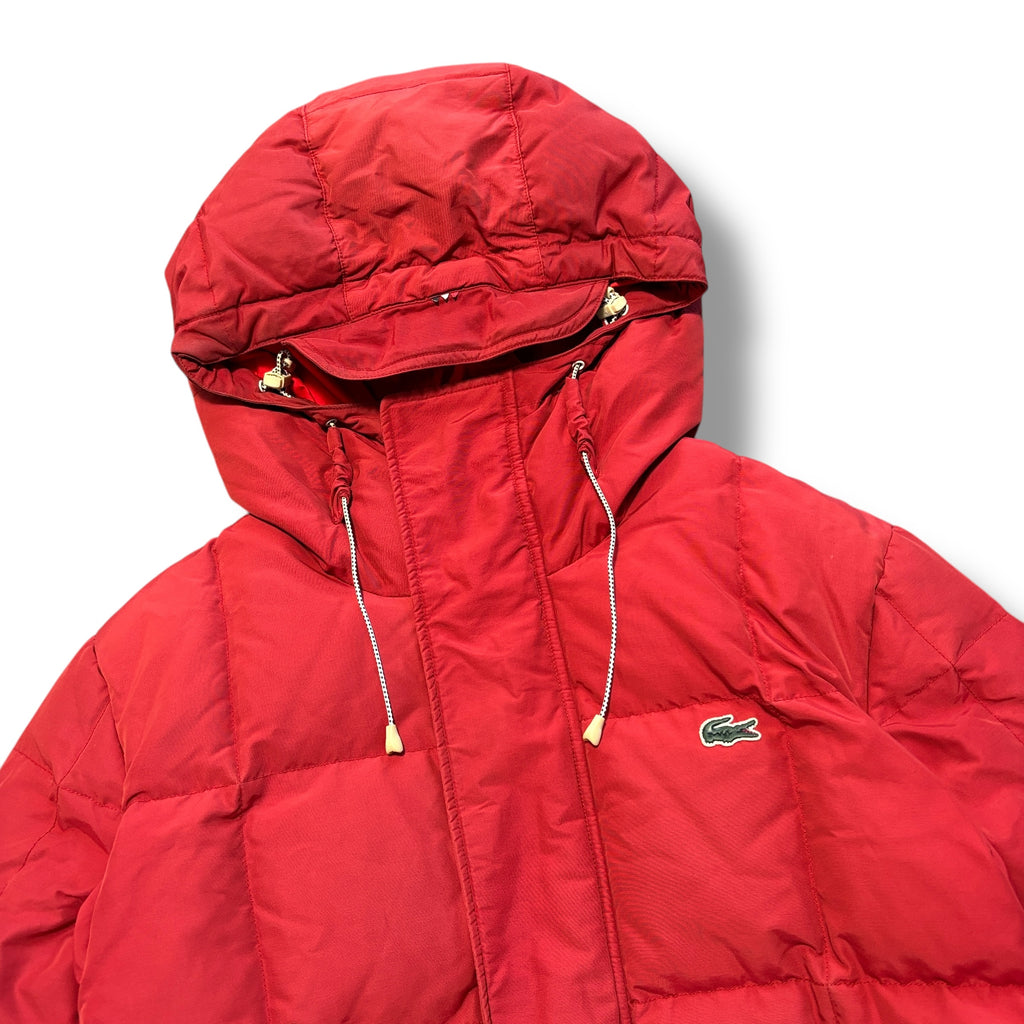 Red Lacoste Live Puffer Coat (M)