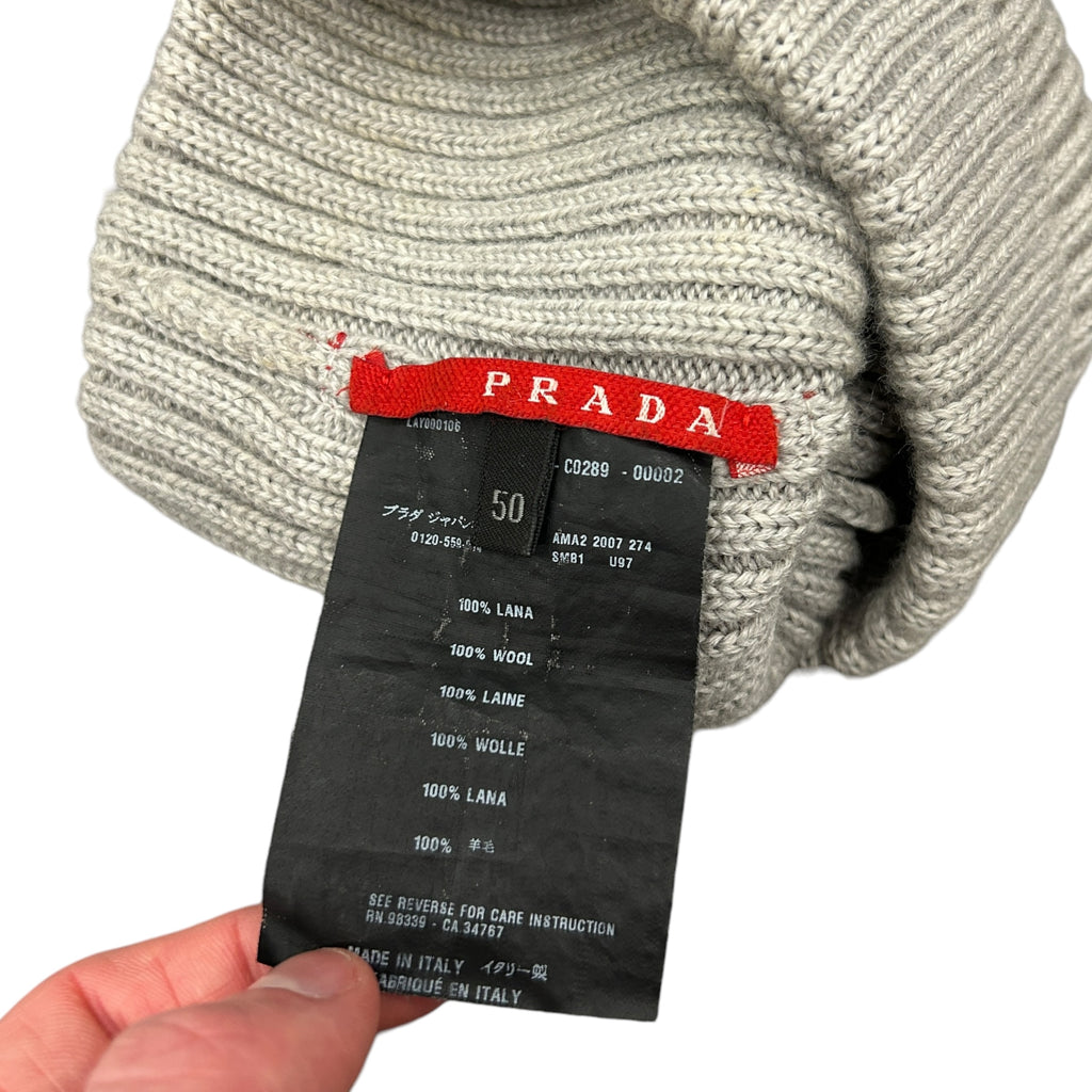 00s Grey Prada Beanie