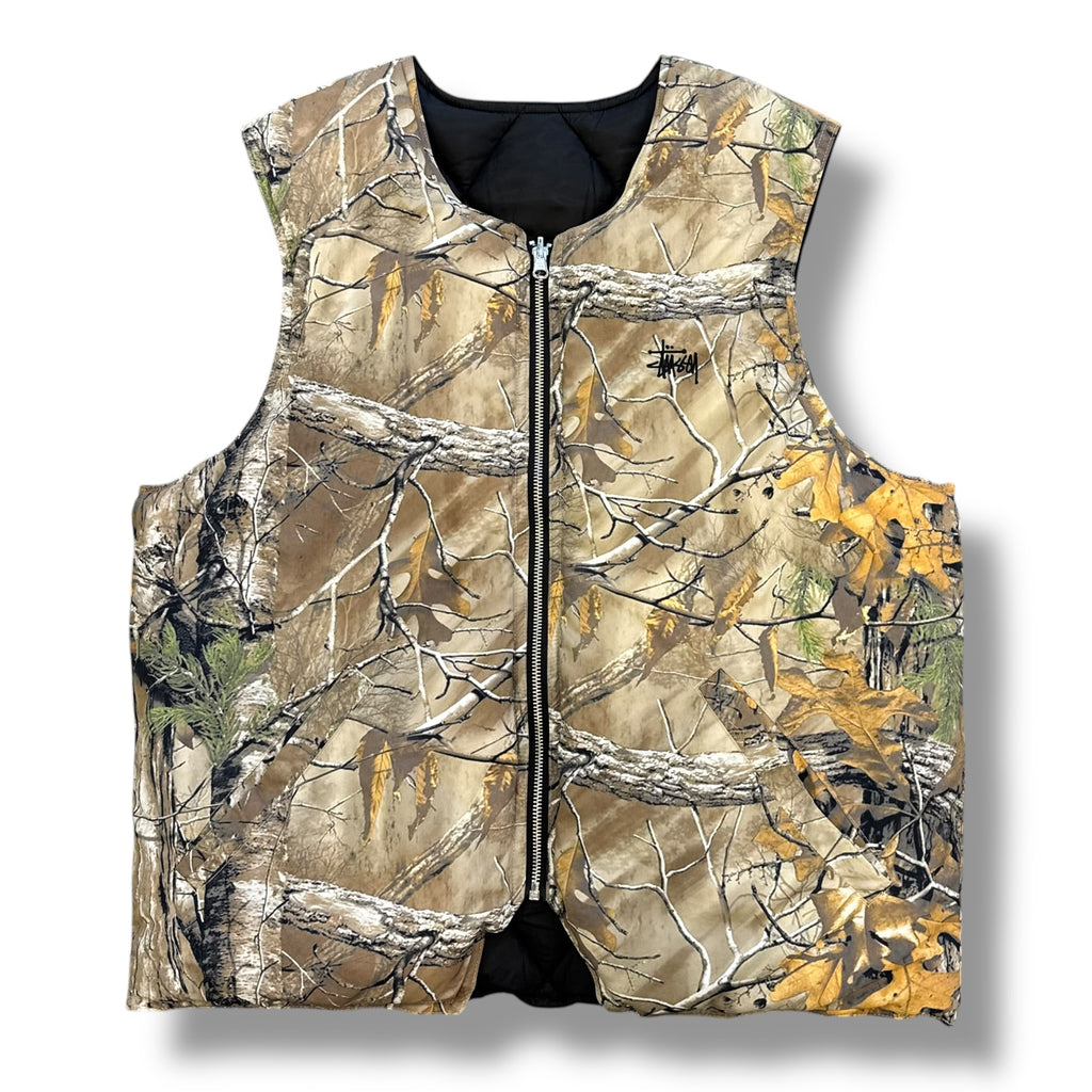 Reversible Real Tree Padded Stussy Gilet (S)