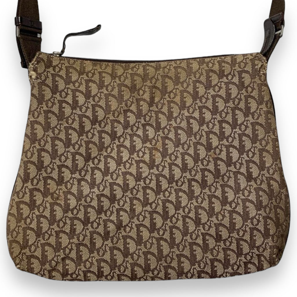 Authentic Vintage Dior Monogram Brown Crossbody / Sling Bag