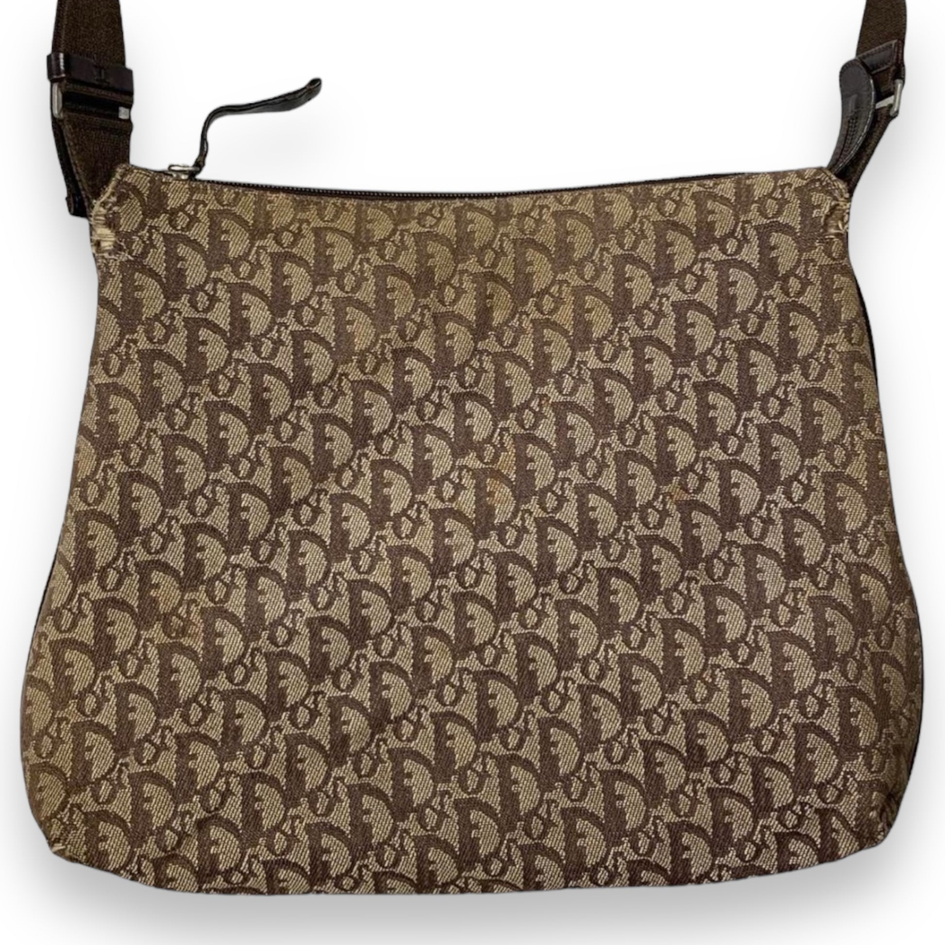 Authentic Vintage Dior Monogram Brown Crossbody / Sling Bag