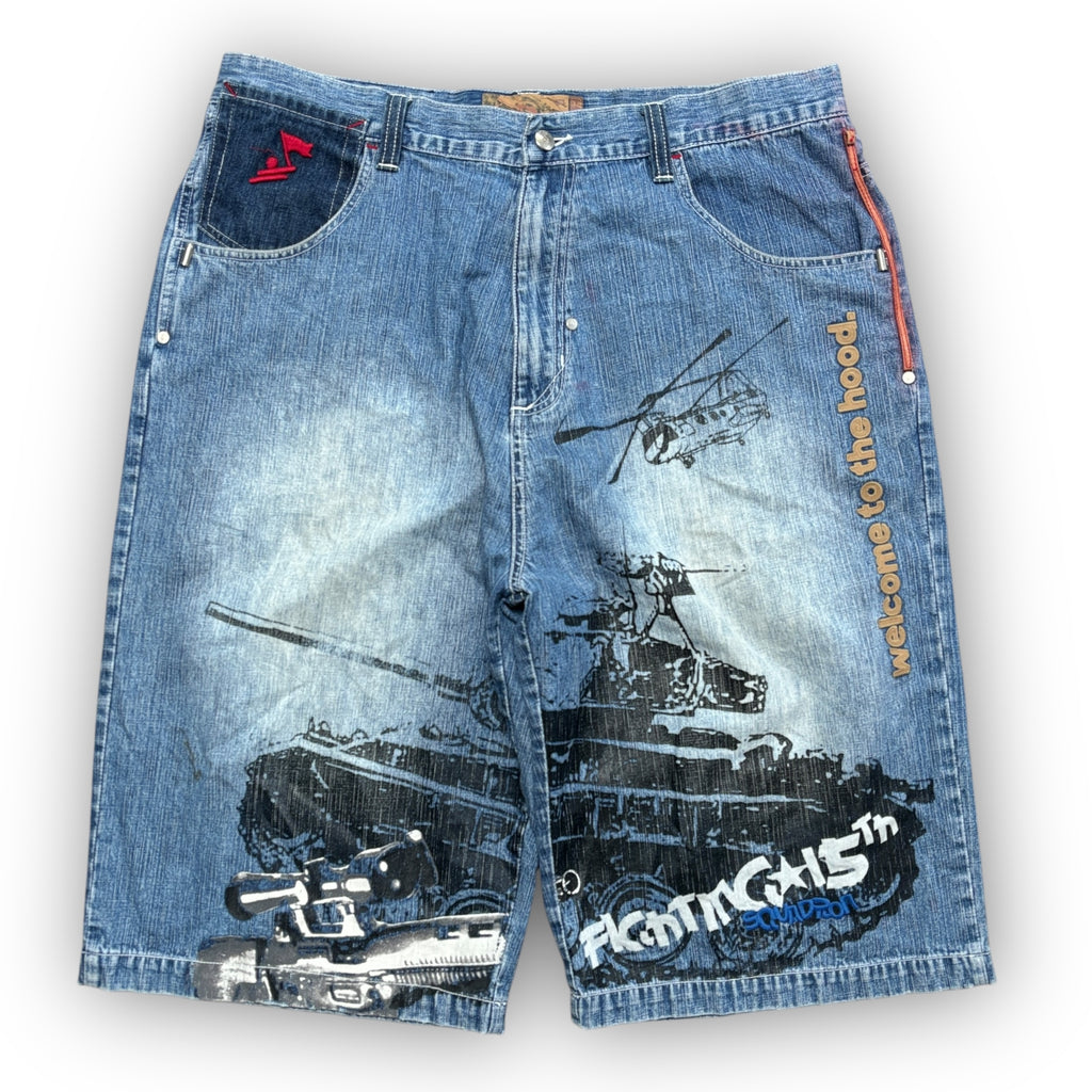 00s Arme Baggy Graphic Jorts (36")