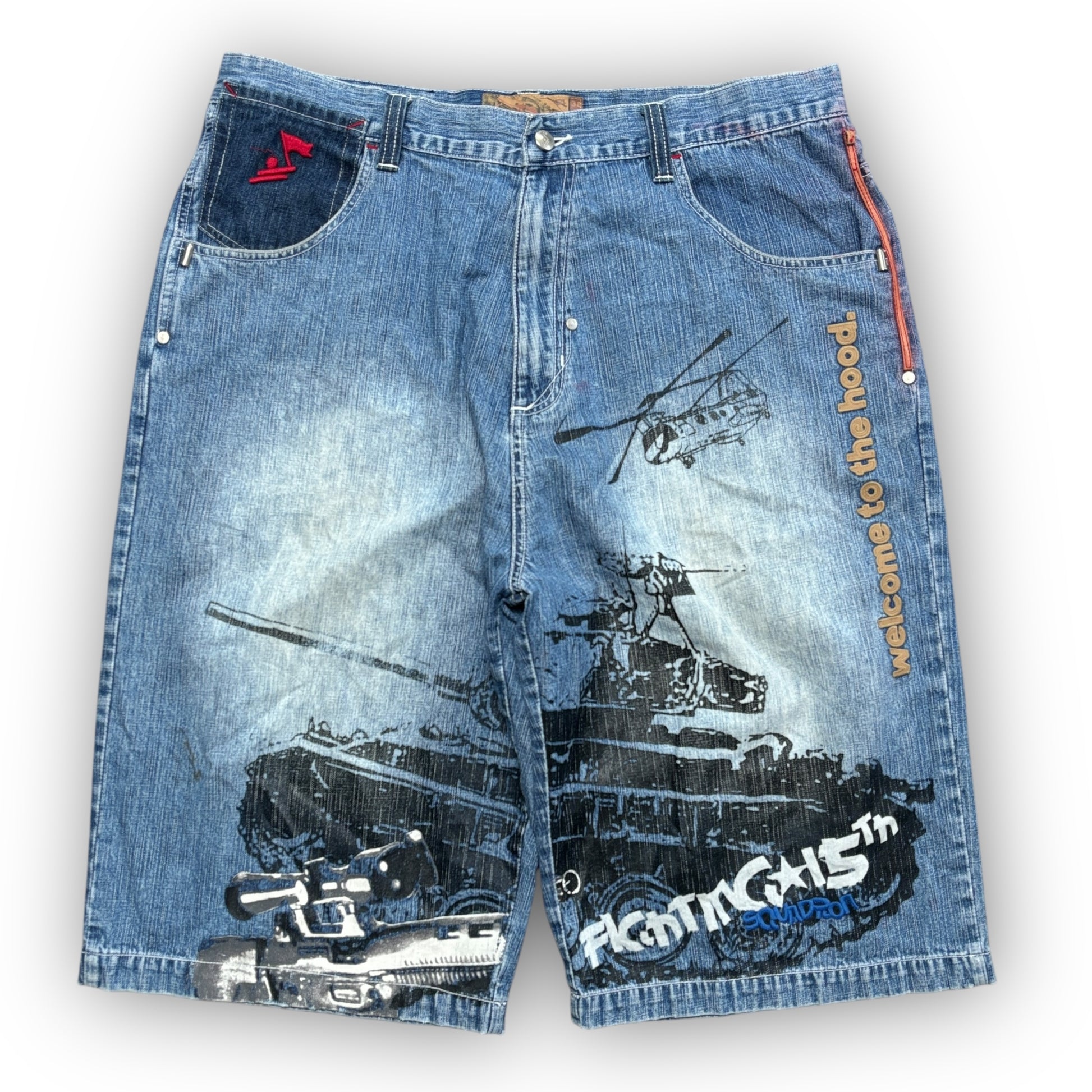 00s Arme Baggy Graphic Jorts (36")