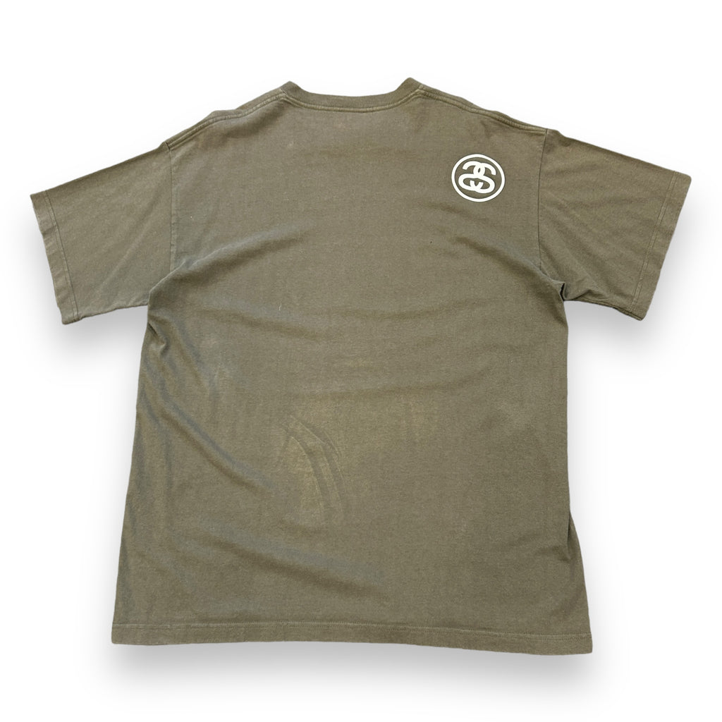 Vintage Stussy Khaki Graphic Tshirt (XL)