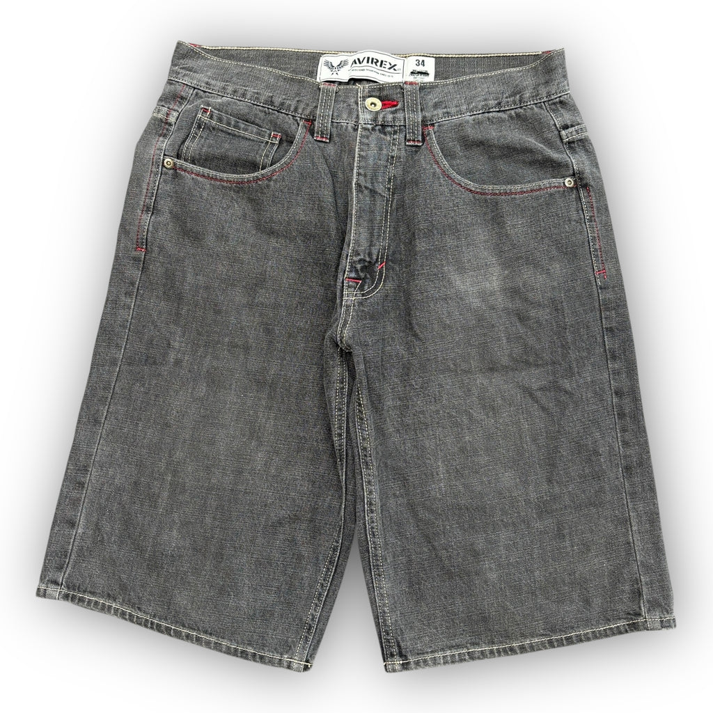 90s Grey Avirex Jorts (34")