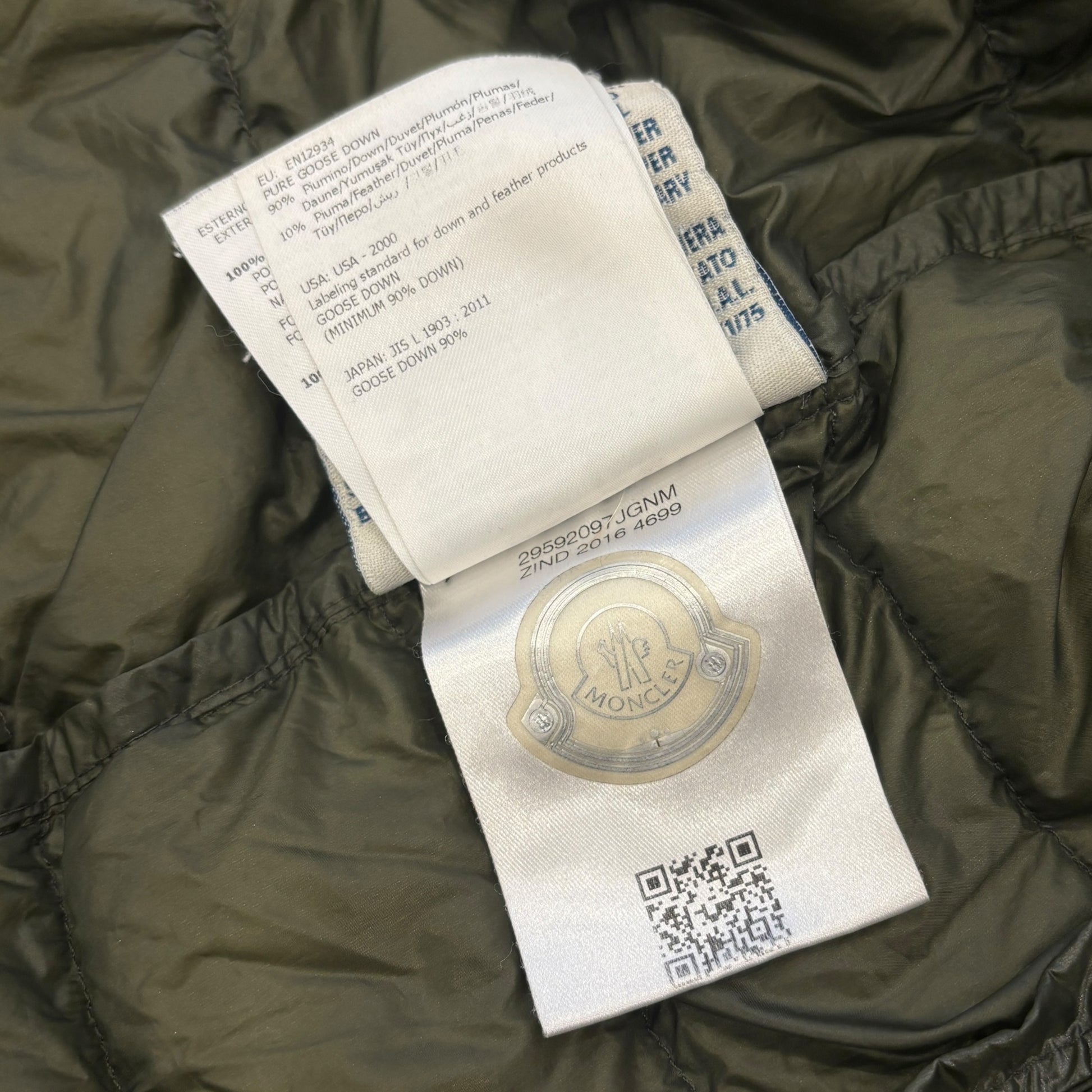 Moncler Khaki Padded Gilet (L)