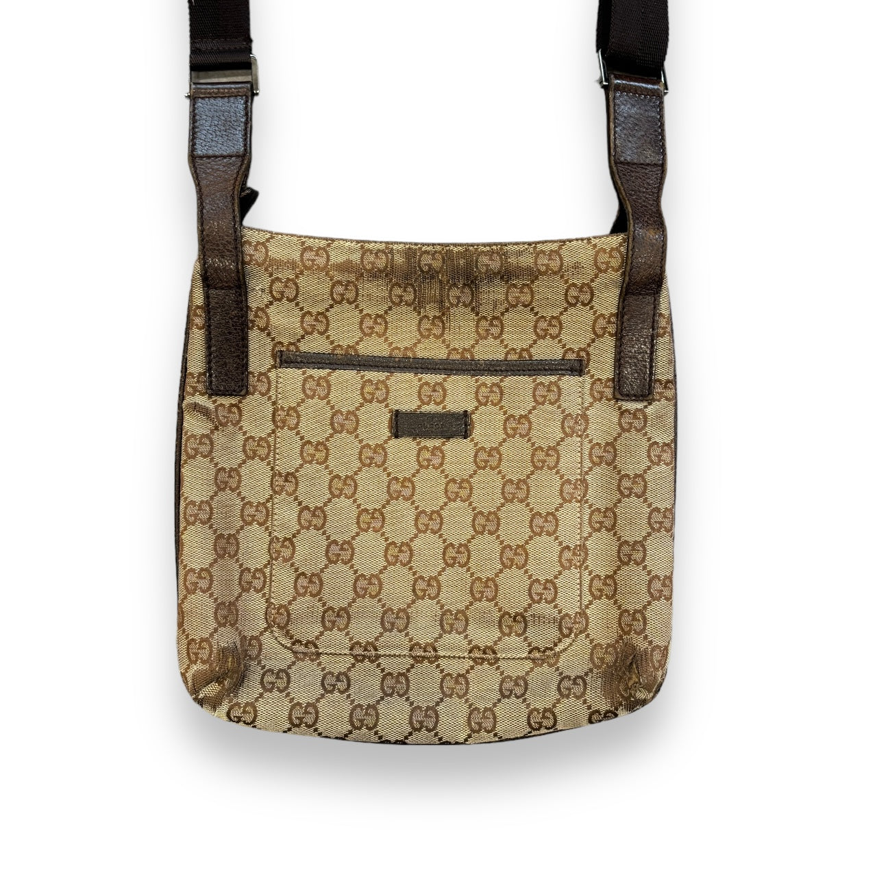 Authentic Vintage Gucci GG Monogram Crossbody Messenger Bag
