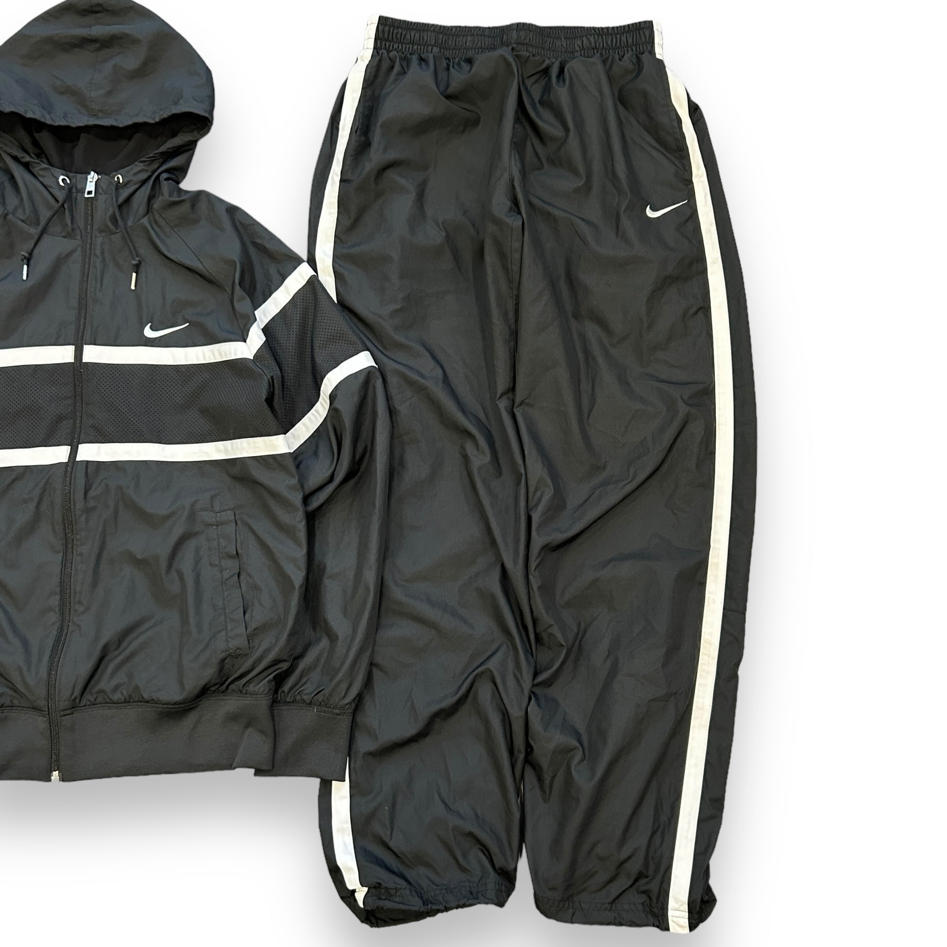 00s Nike Black Baggy Tracksuit (M)