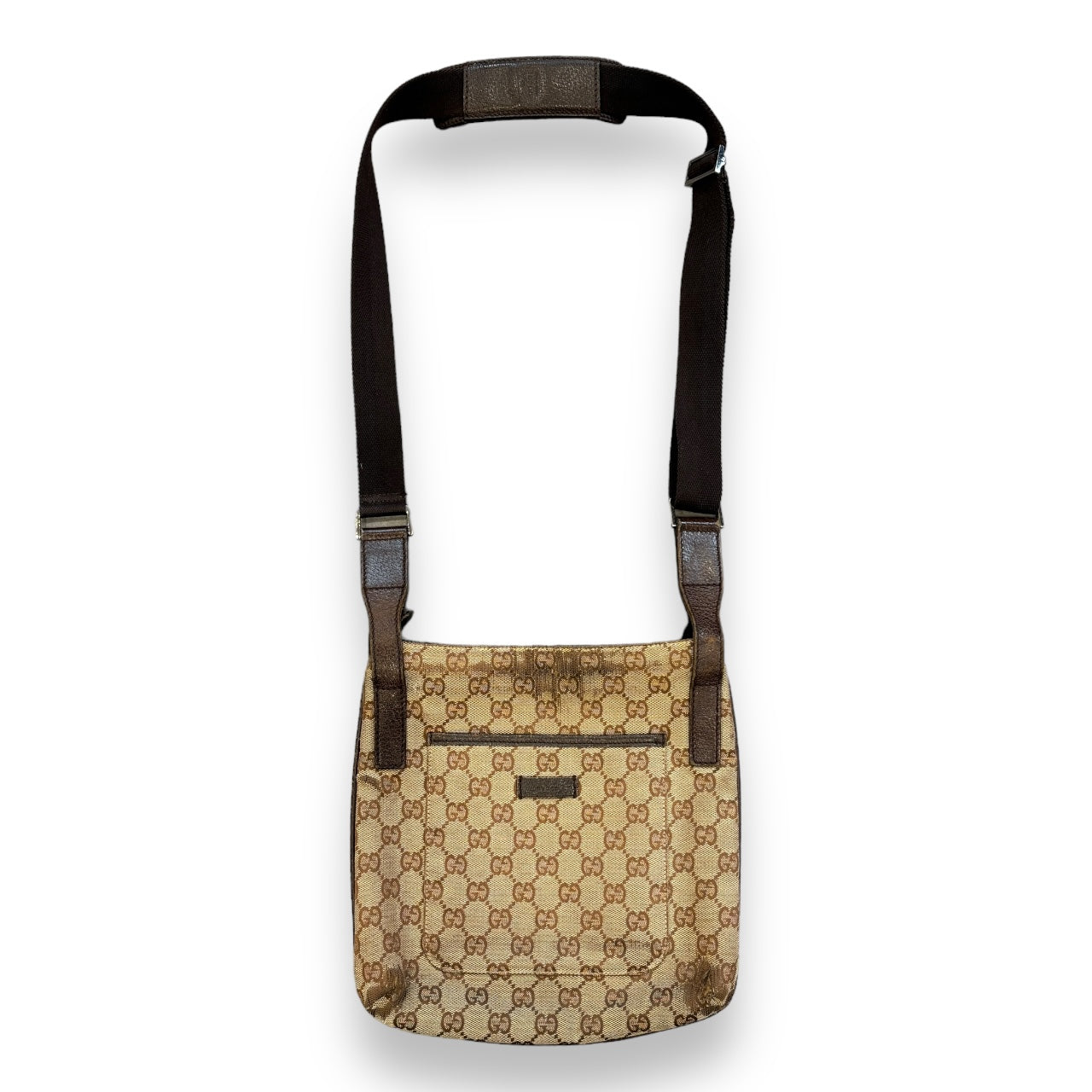 Authentic Vintage Gucci GG Monogram Crossbody Messenger Bag