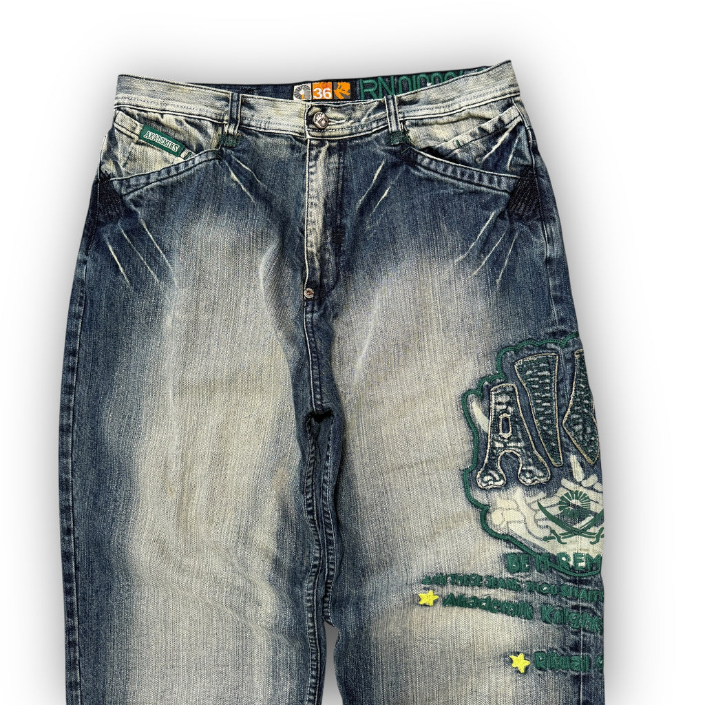 Akademiks Embroidered Jeans (36”)