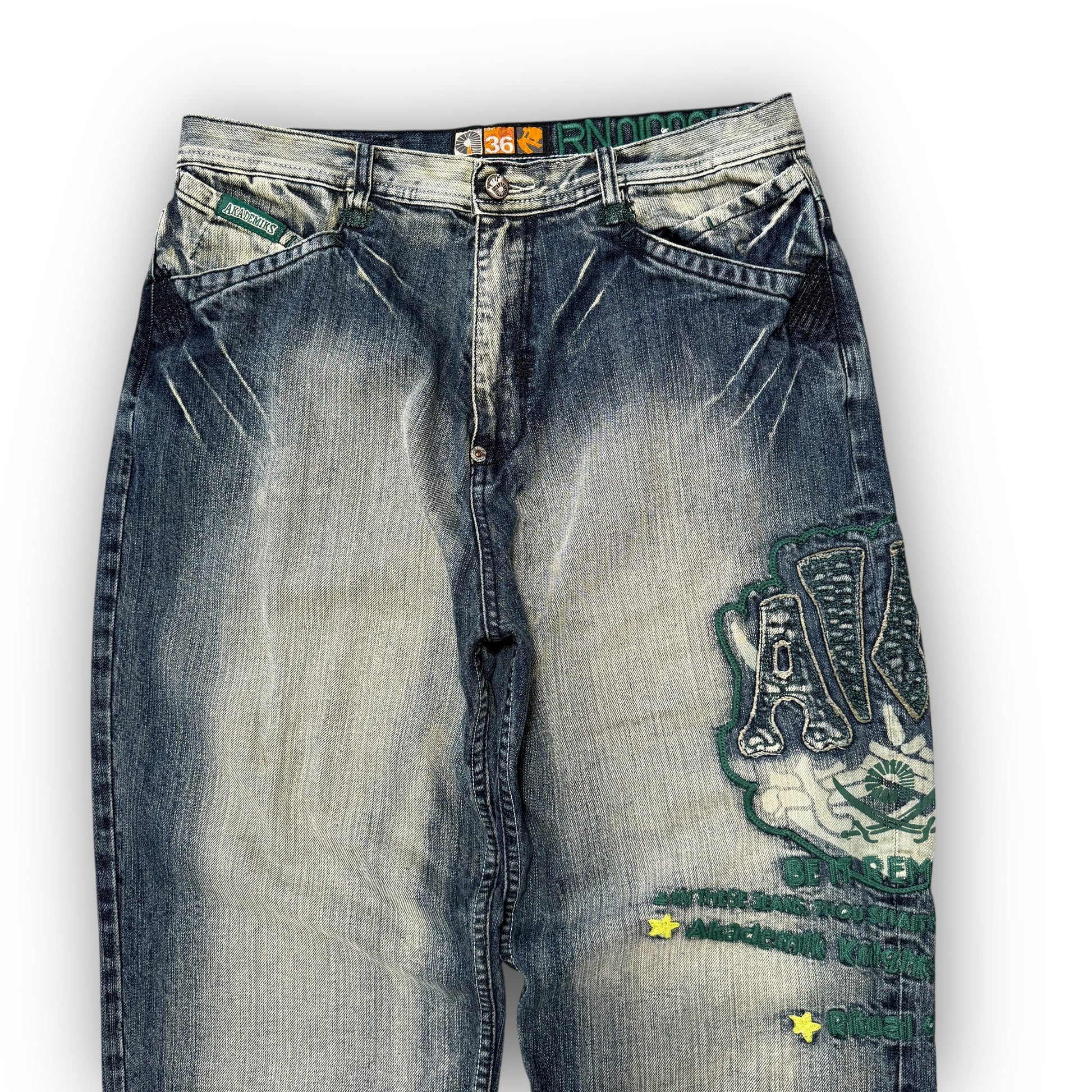 Akademiks Embroidered Jeans (36”)