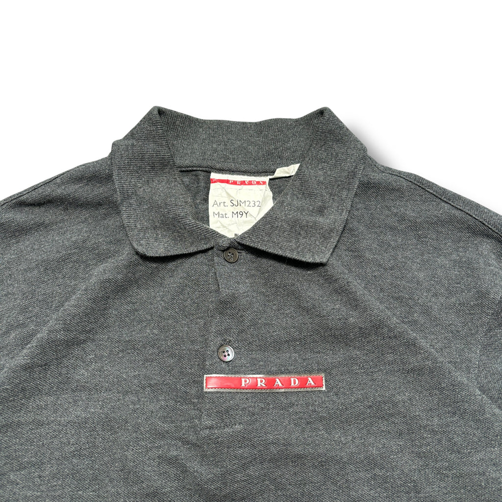 00s Prada Linea Rossa Polo Shirt (M)