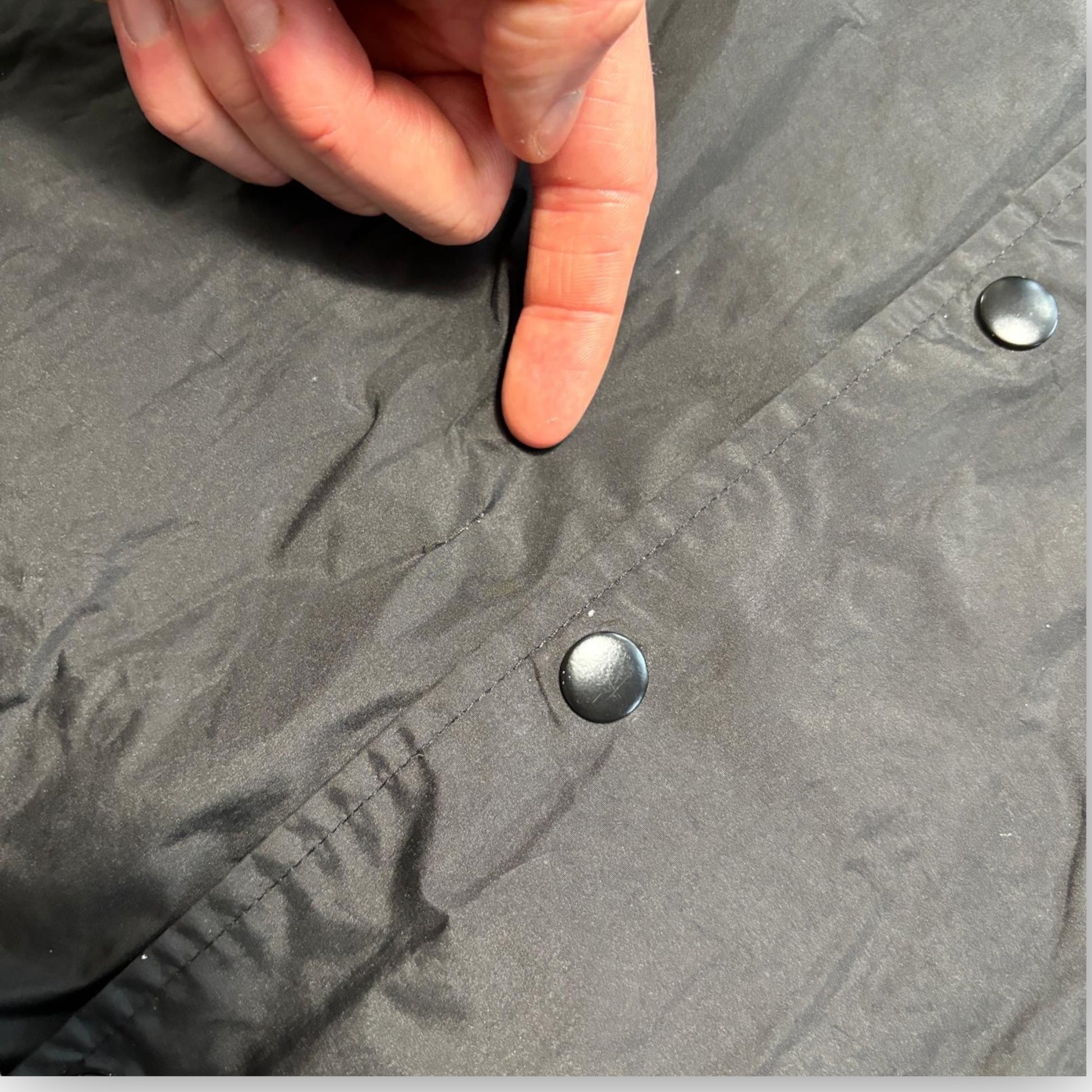 Black Stussy Nylon Overshirt (M)