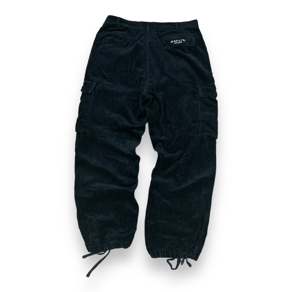 Supreme Corduroy Black Cargo Trousers (34)