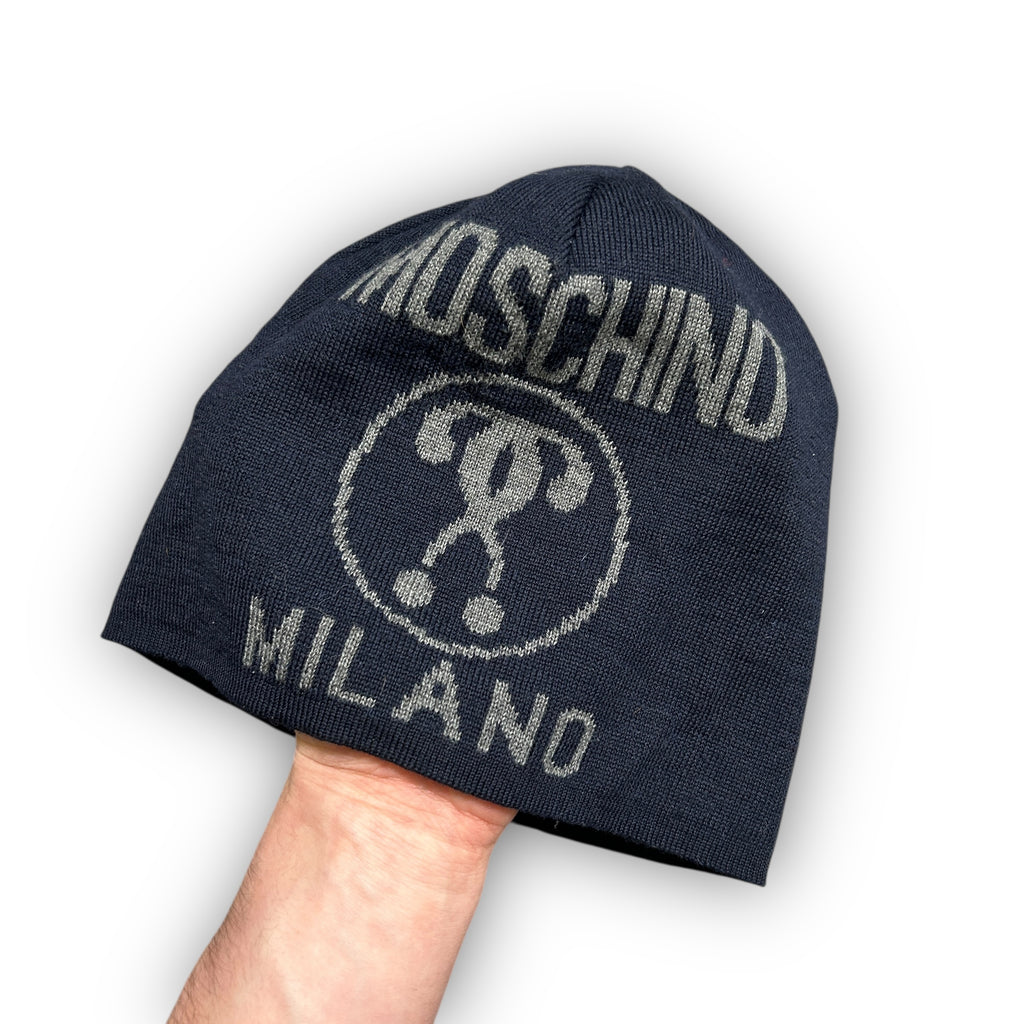 Navy Moschino Beanie