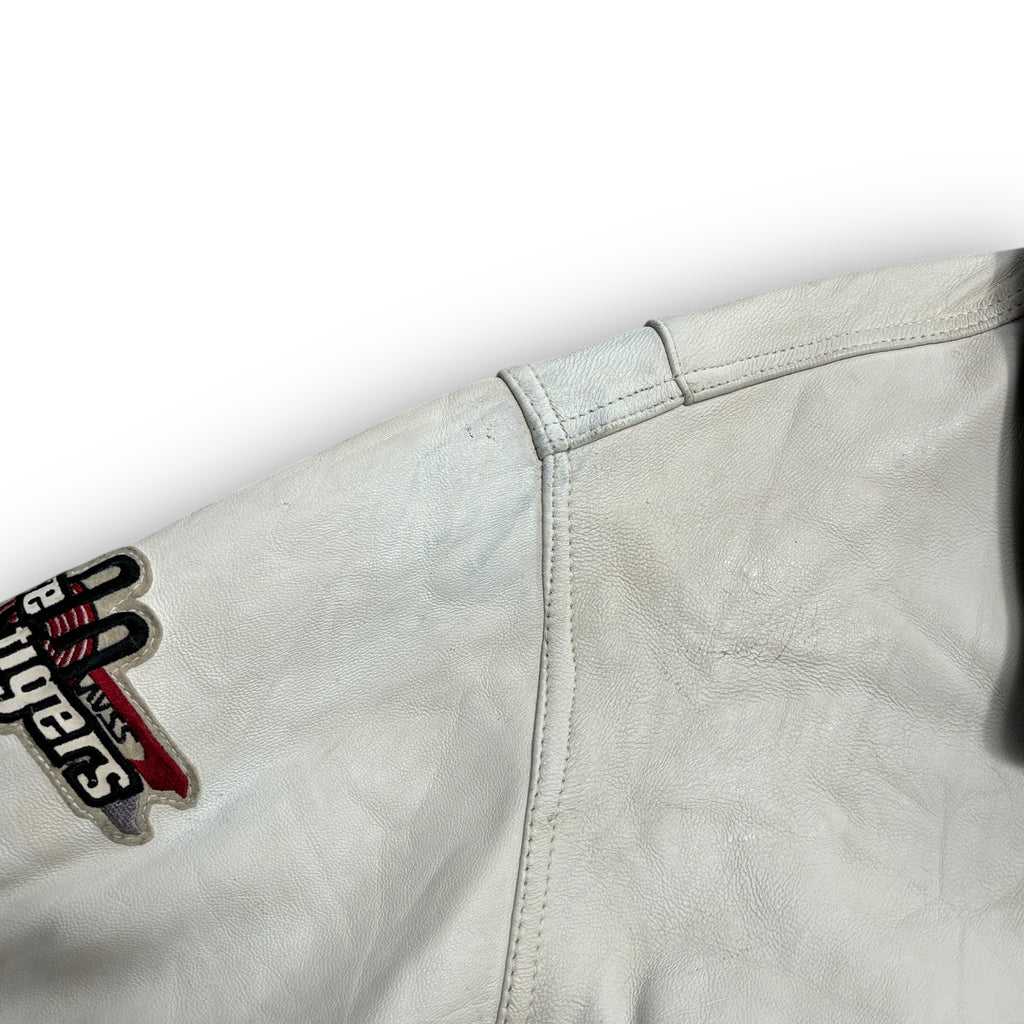 1990 Avirex Ice Tigers Leather Jacket (L)