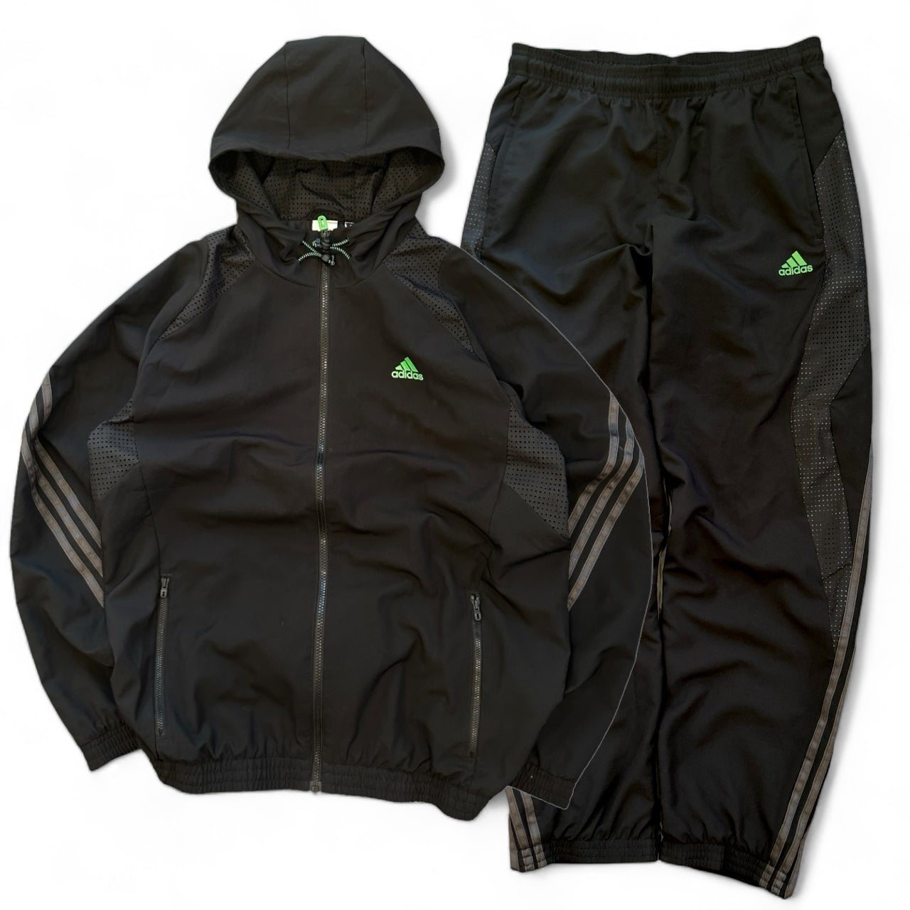 00s Adidas Three Stripe Tracksuit (XL)