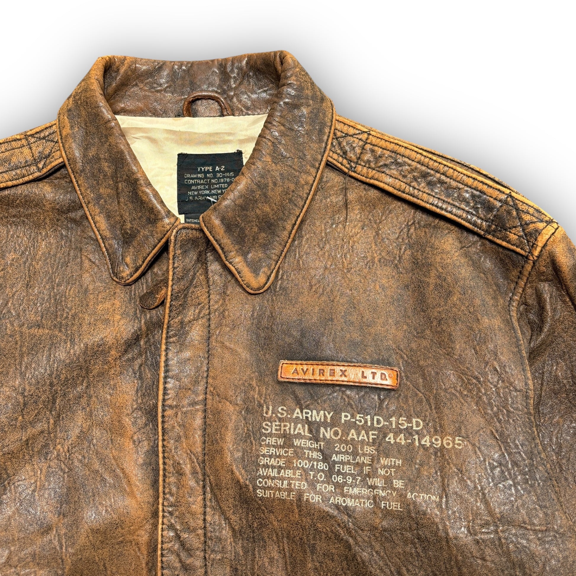 1988 Avirex 'Lucky Strike' Leather Jacket (S)