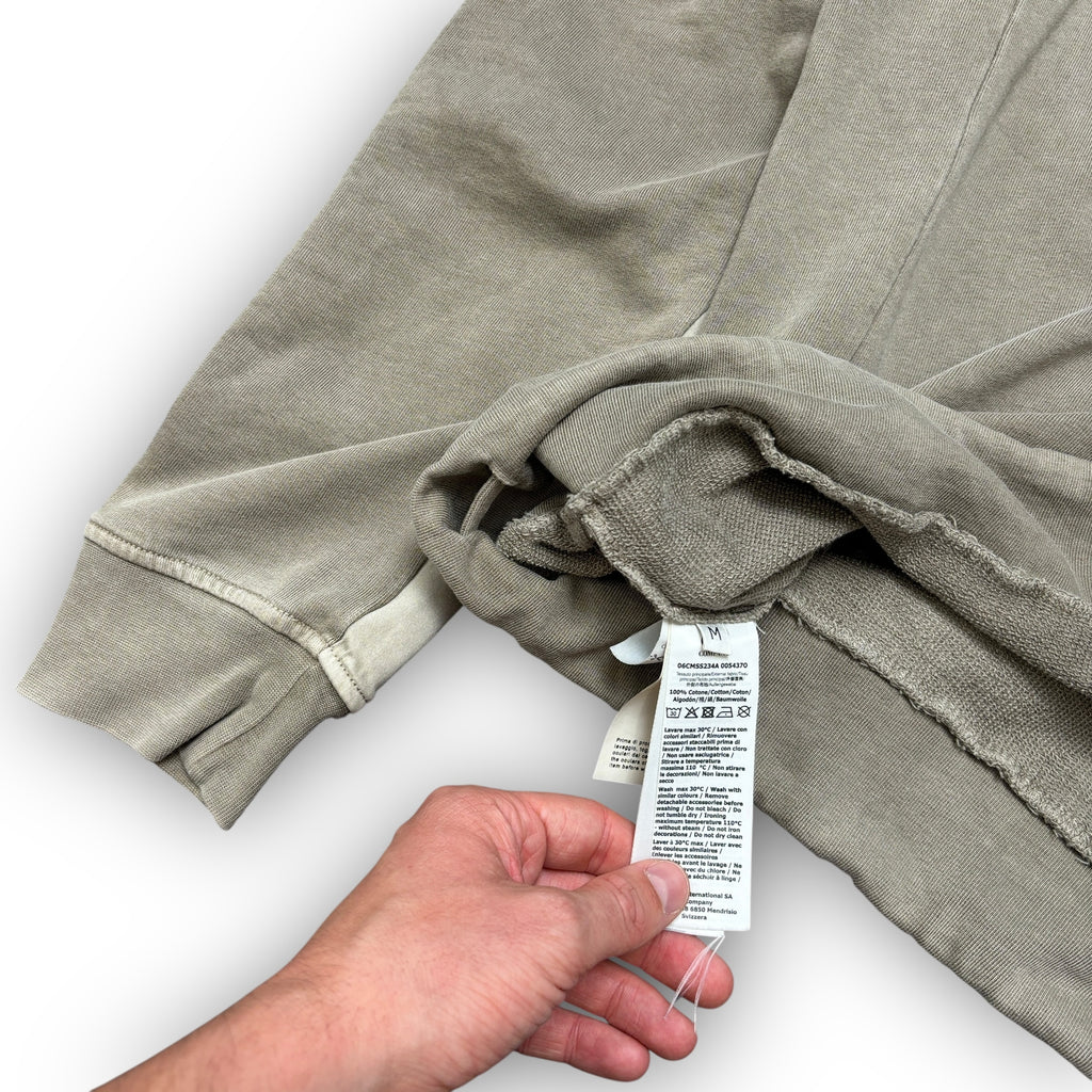 Khaki C.P Company Side Zip Hoodie (M)