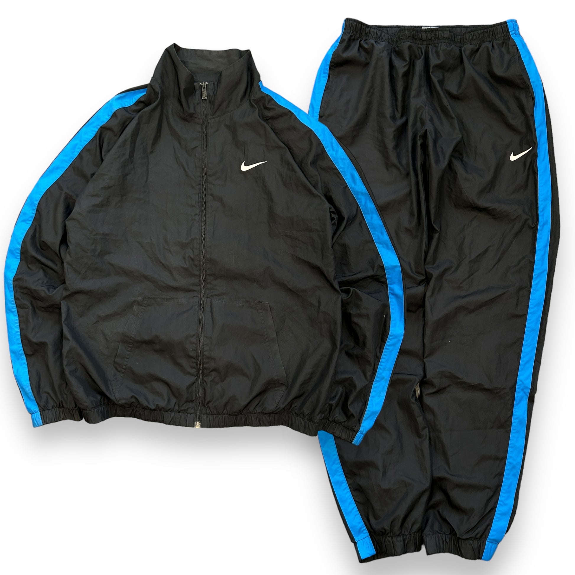 00s Black Nike Tracksuit (L)