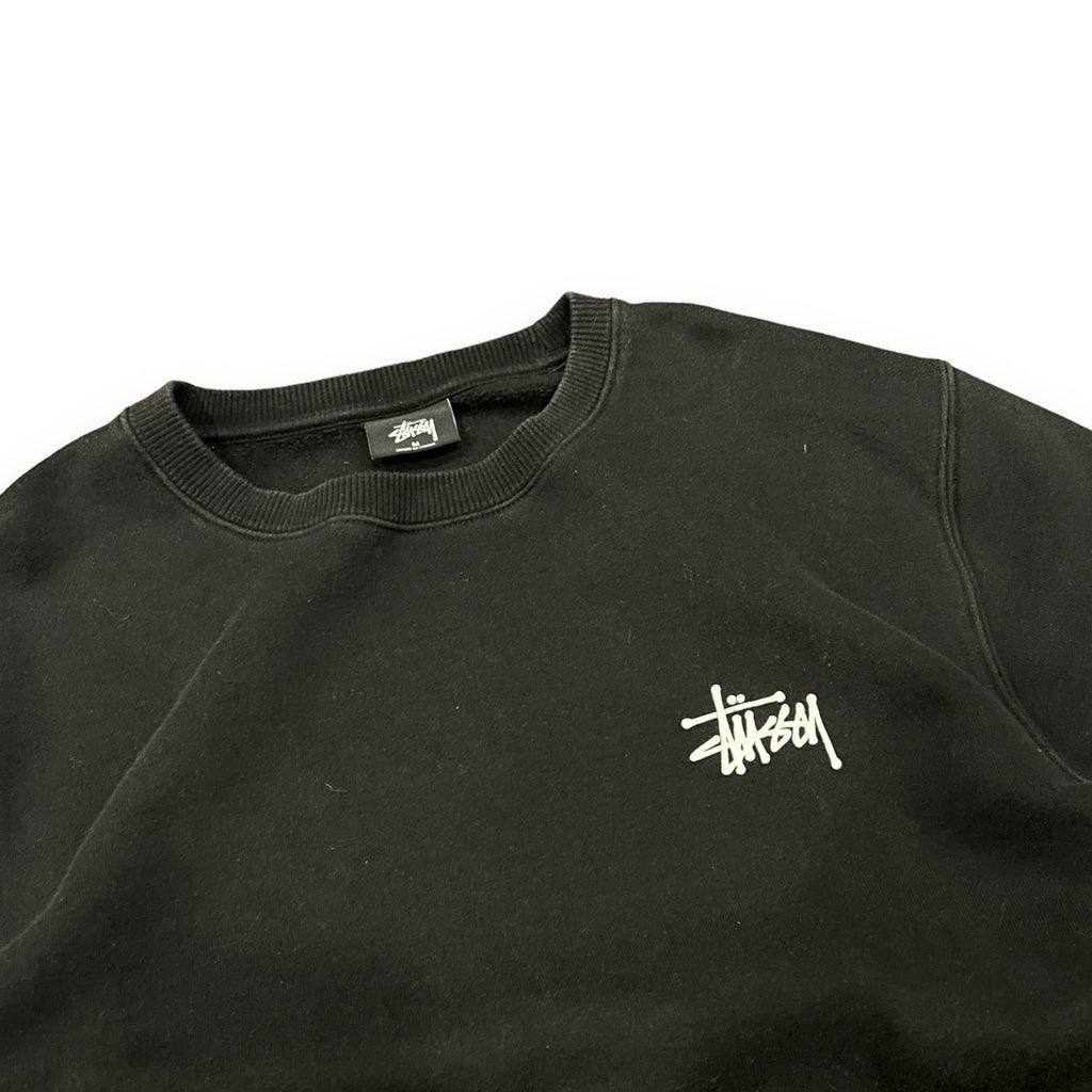 Black Stussy Spellout Sweatshirt (M)