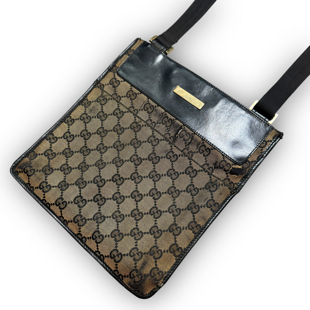 Vintage Gucci GG Side Messenger Bag