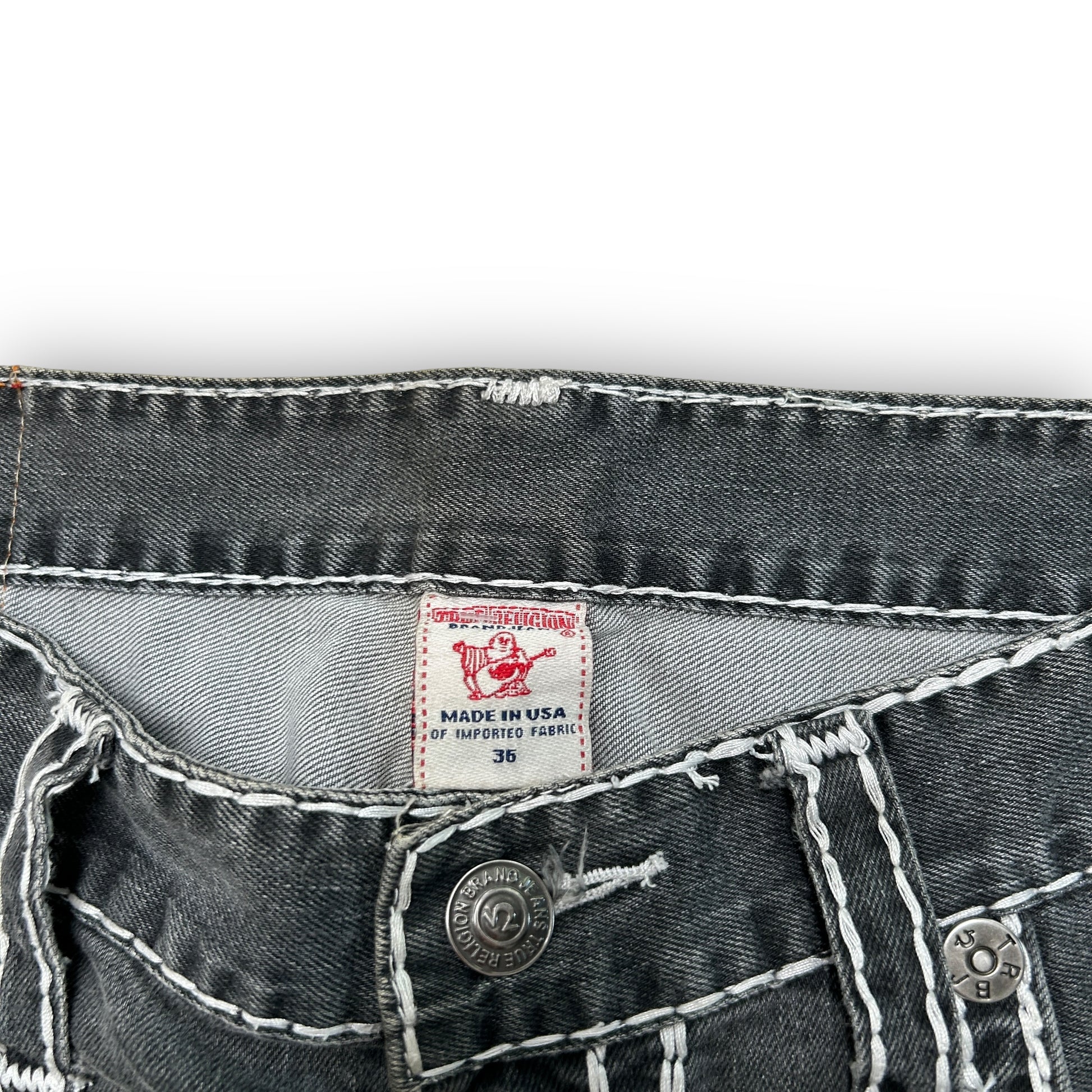 True Religion Big Stitch Jorts (36”)