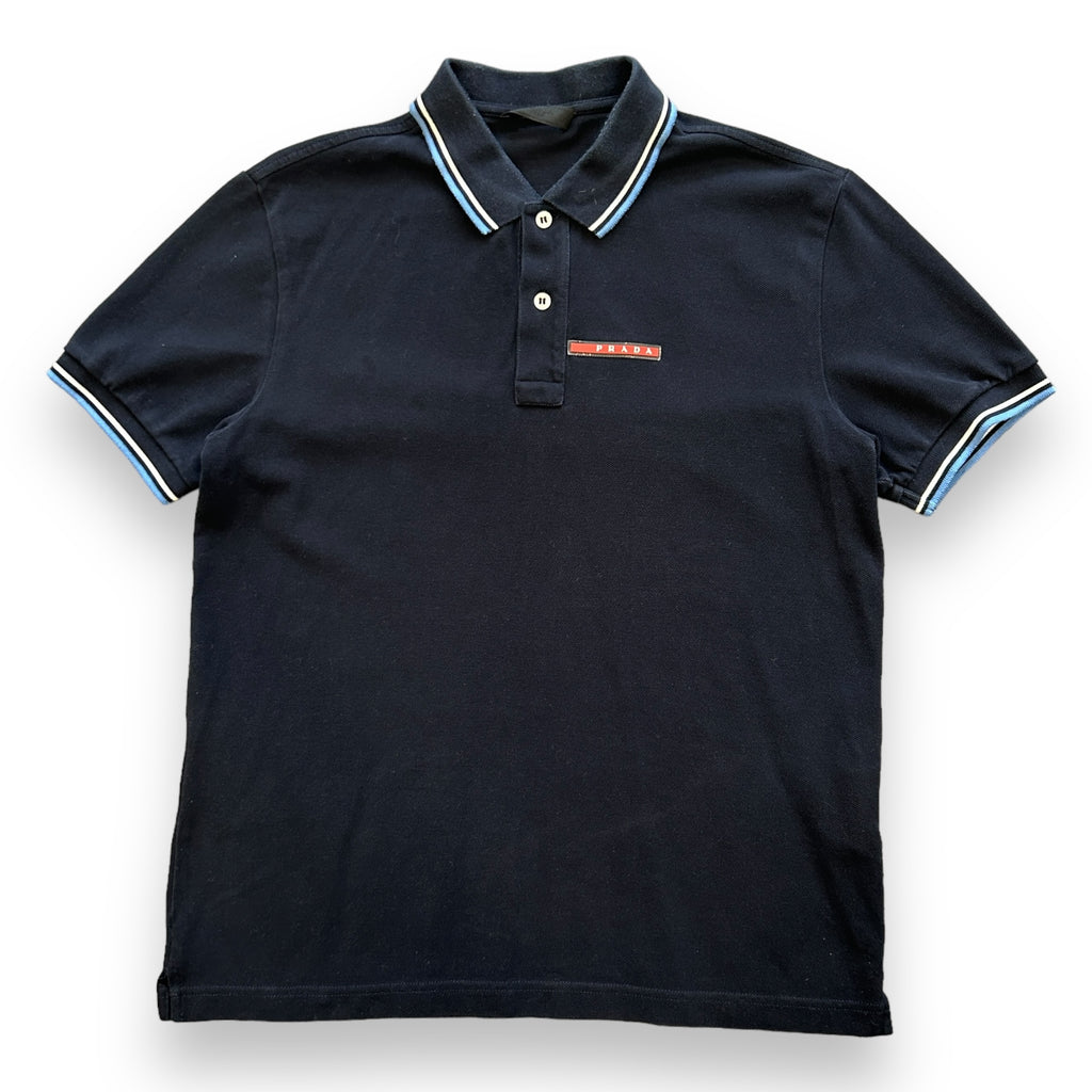 00's Prada Navy Polo Shirt (M)