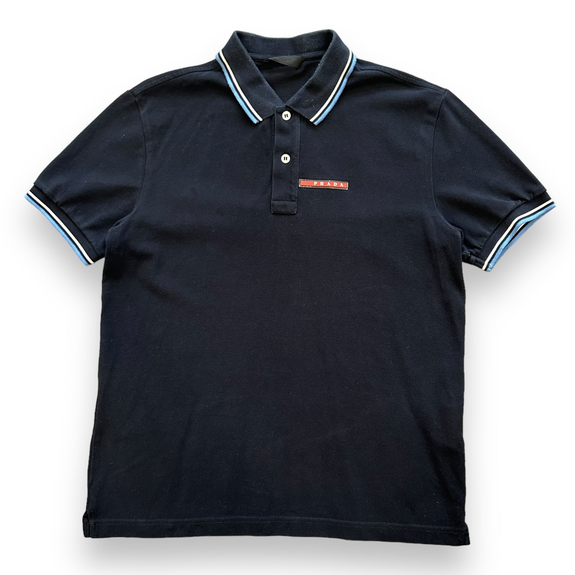 00's Prada Navy Polo Shirt (M)