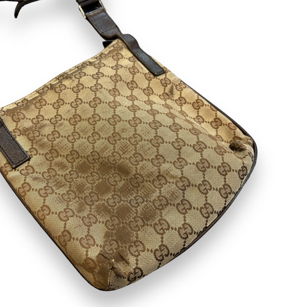 Authentic Vintage Gucci GG Monogram Crossbody Messenger Bag