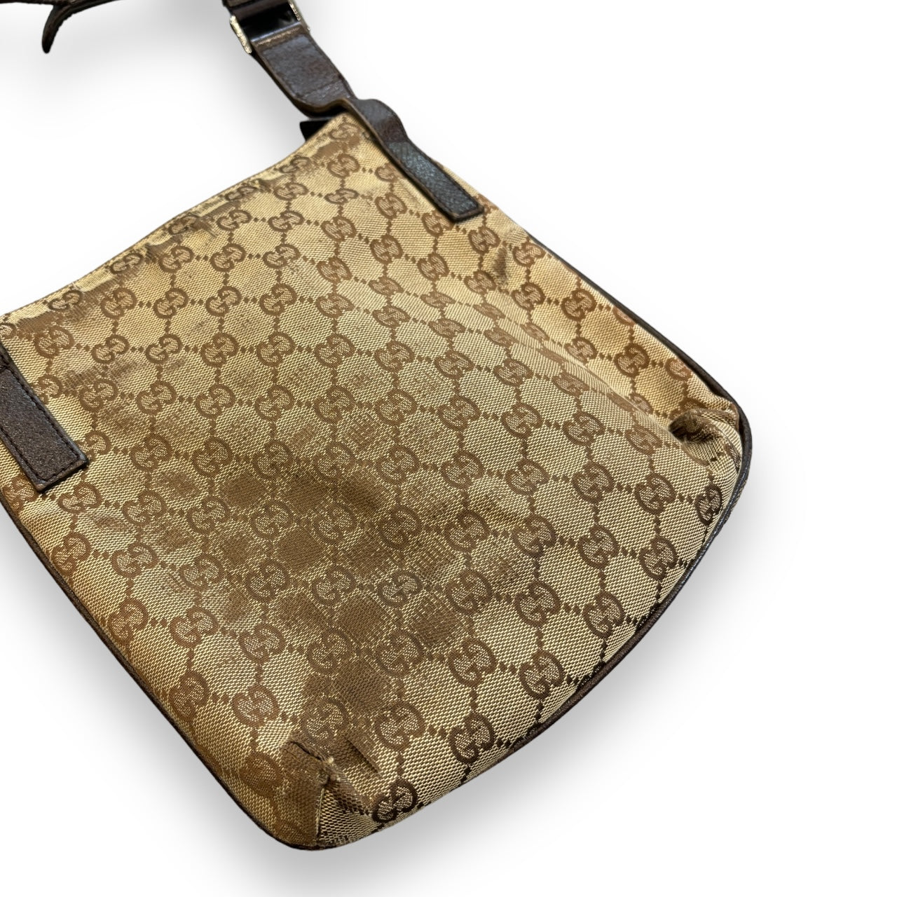 Authentic Vintage Gucci GG Monogram Crossbody Messenger Bag