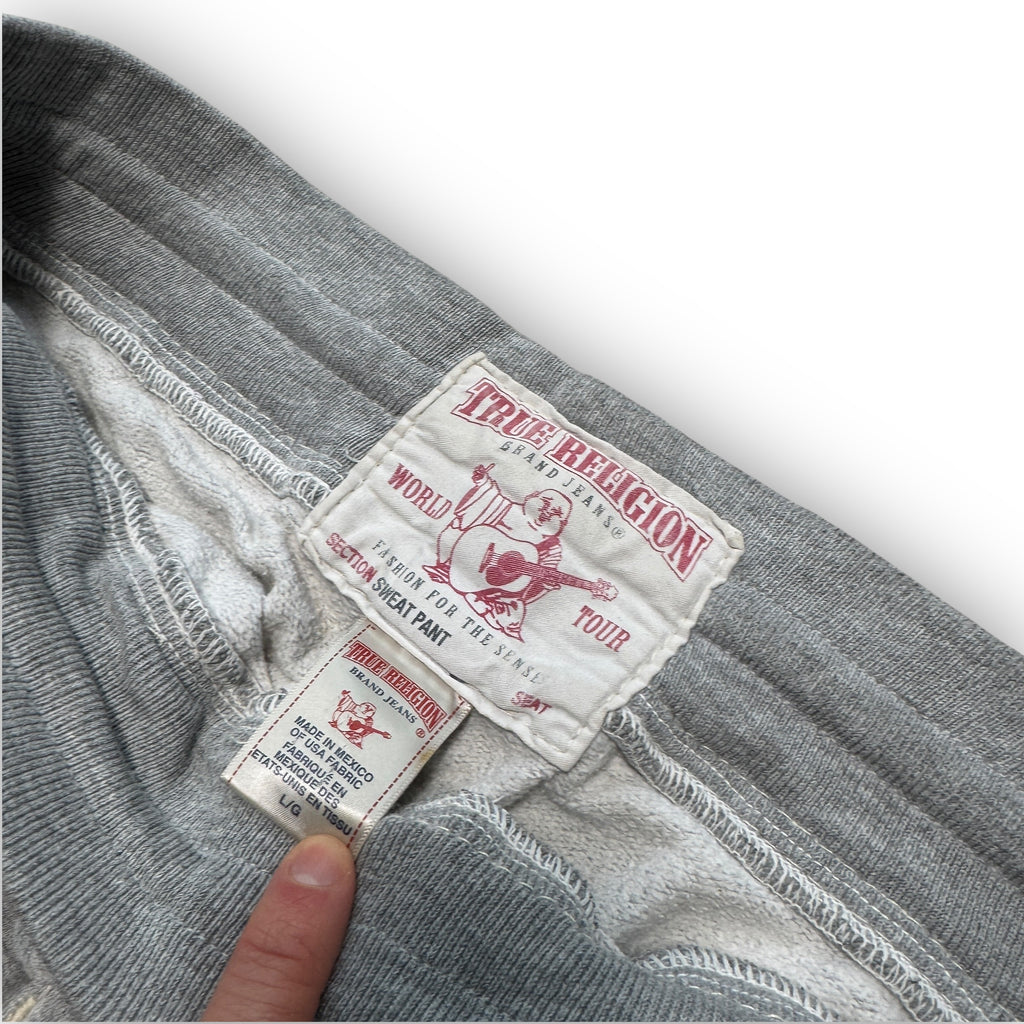 Grey True Religion Big Stitch Joggers (L)