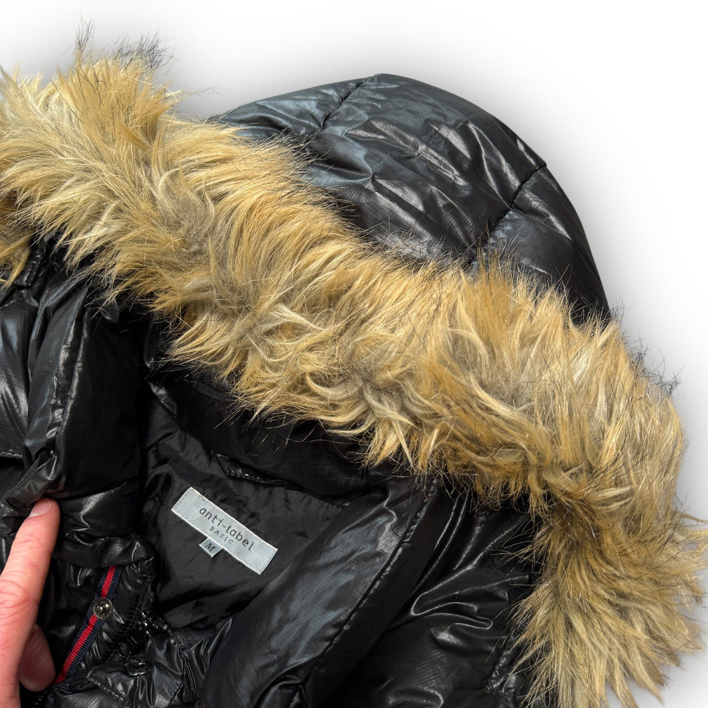 Black Japanese Fur Puffer Coat (M)