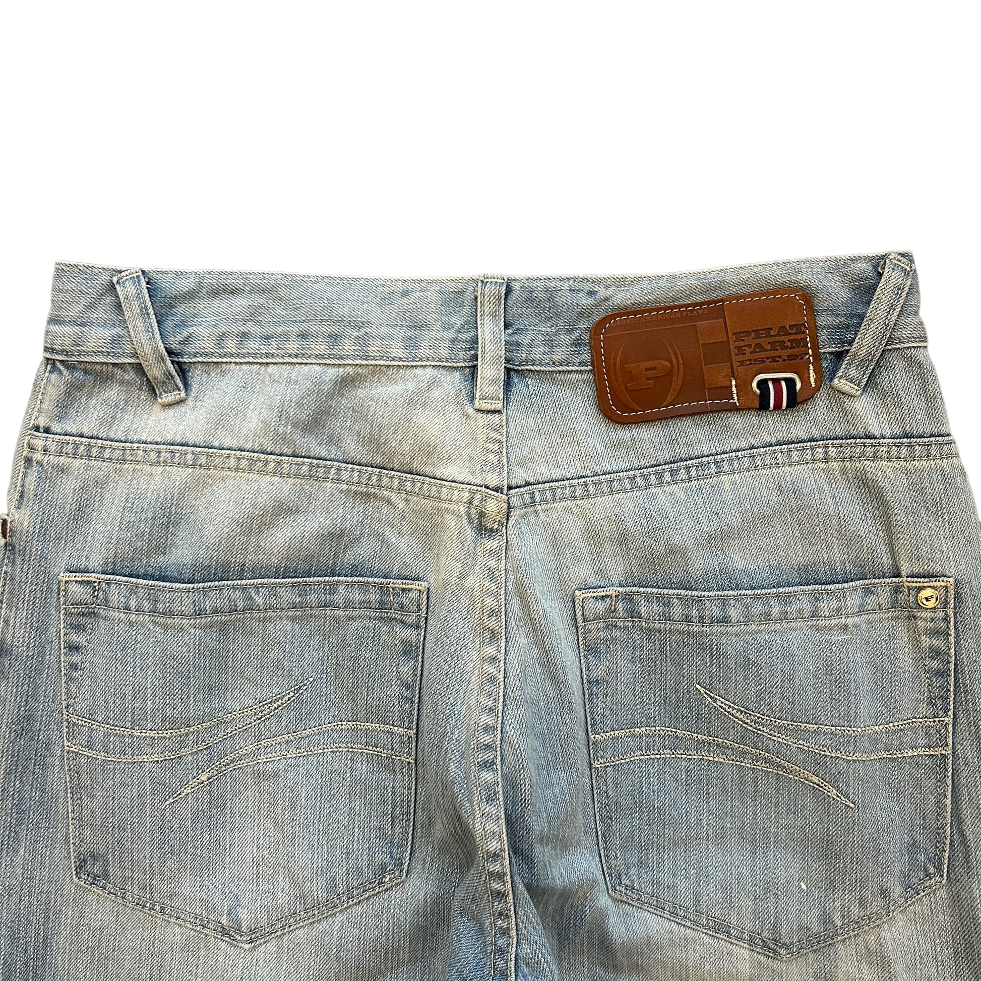 00s Phat Farm Embroidered Baggy Jeans (32")
