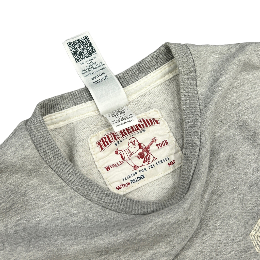Grey True Religion Contrast Stitch Sweatshirt (M)