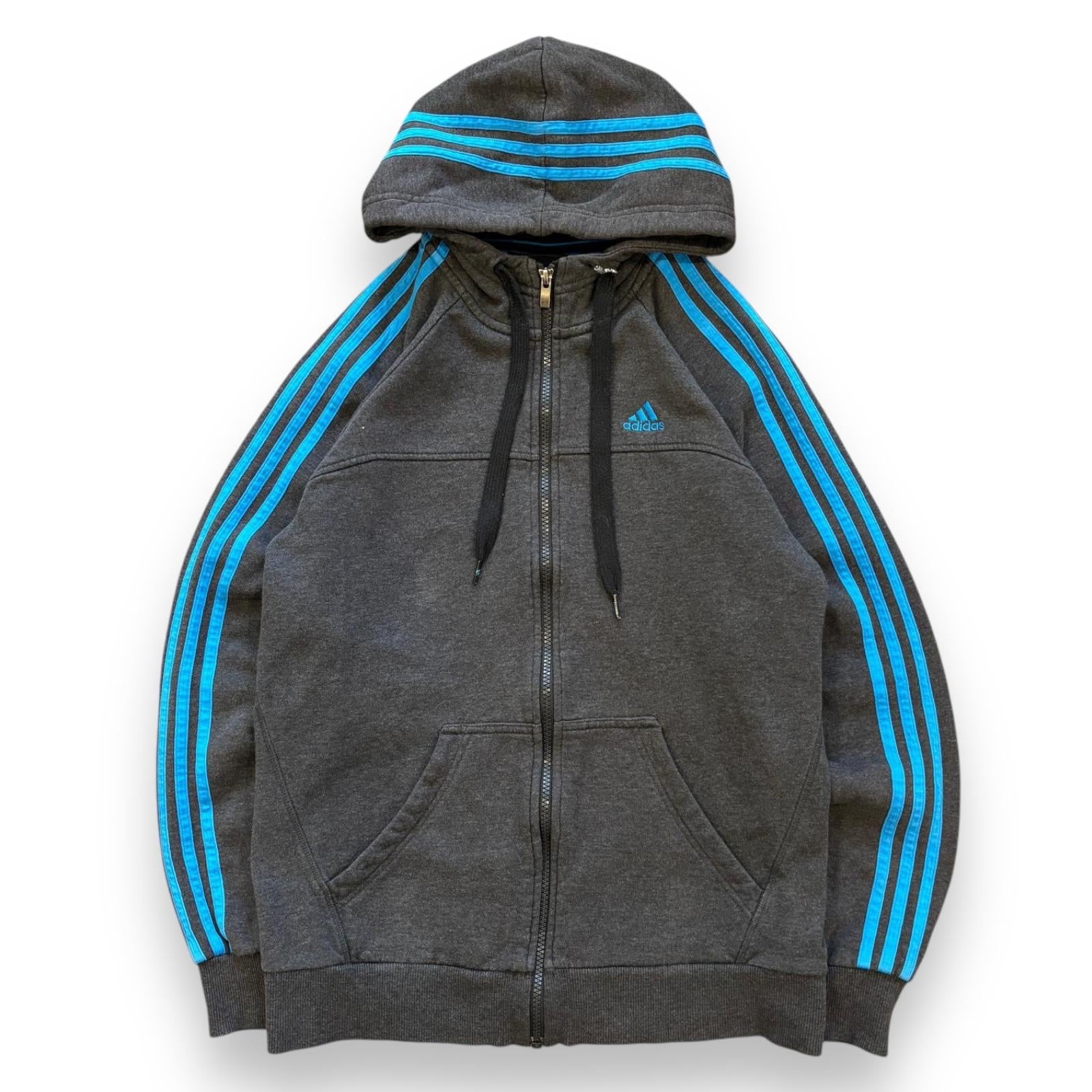 00s Grey Adidas Essentials Hoodie (S)